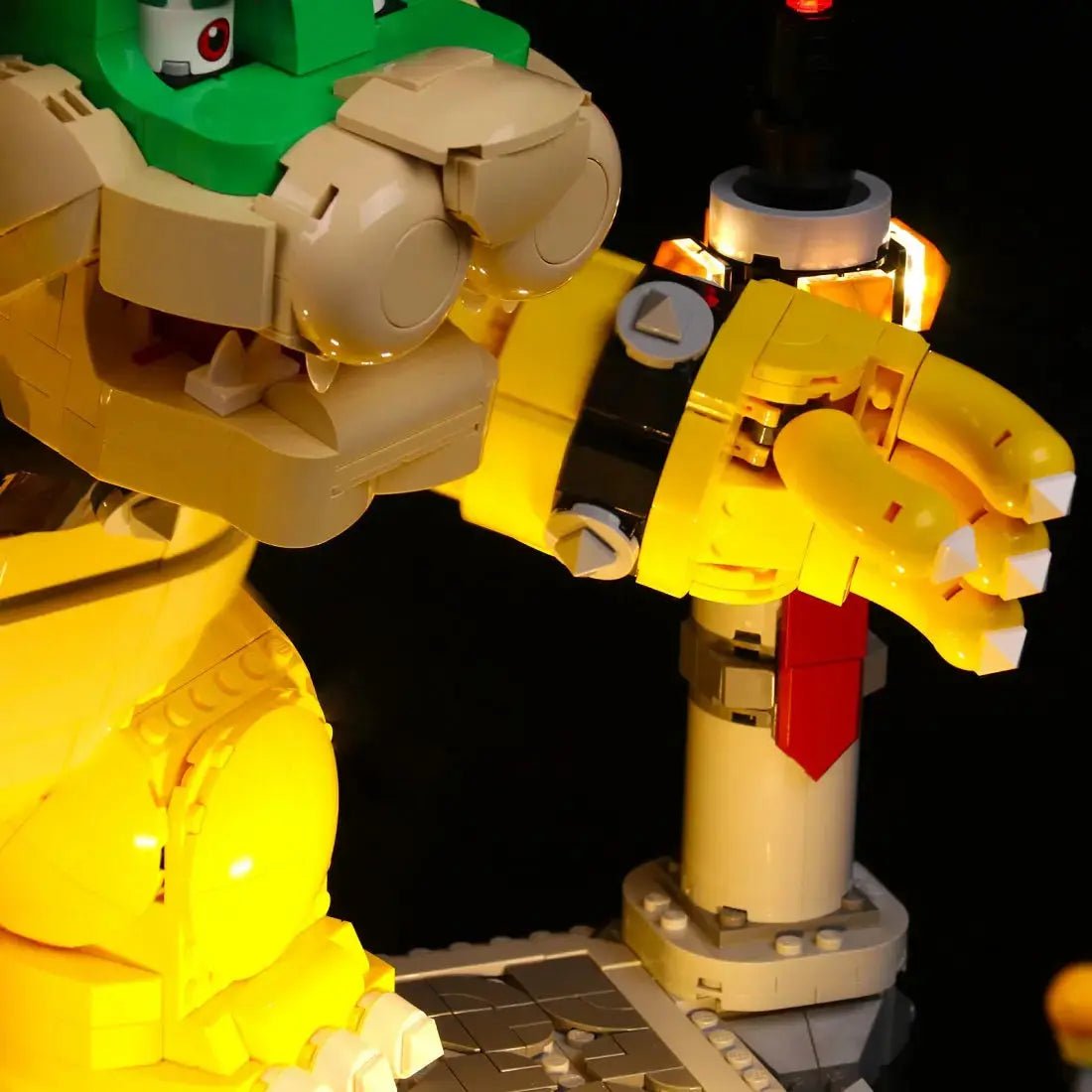 LEGO® Super Mario The Mighty Bowser #71411 — LED strips and bricks detail (LED lights)