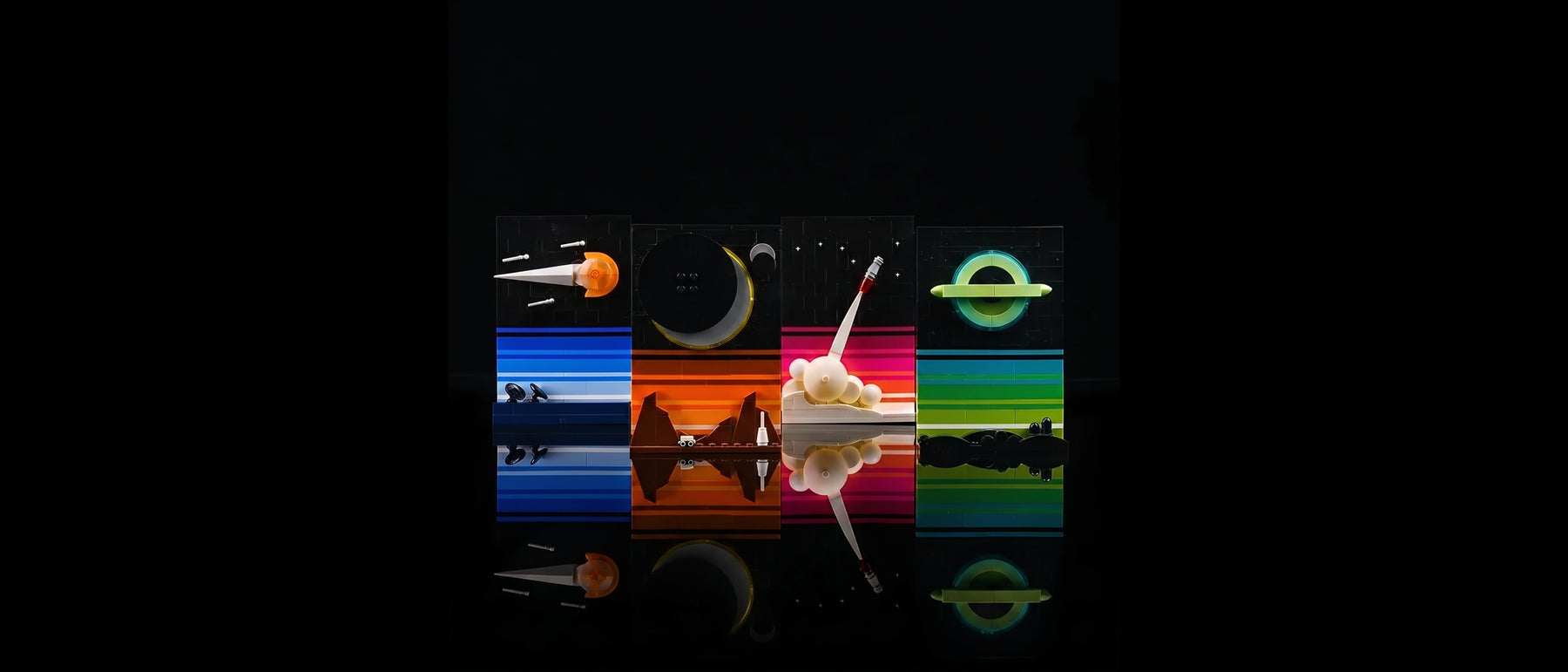 LED-Beleuchtungsset für LEGO® Geschichten aus dem Weltraumzeitalter #21340 — standard build, without the LED light kit