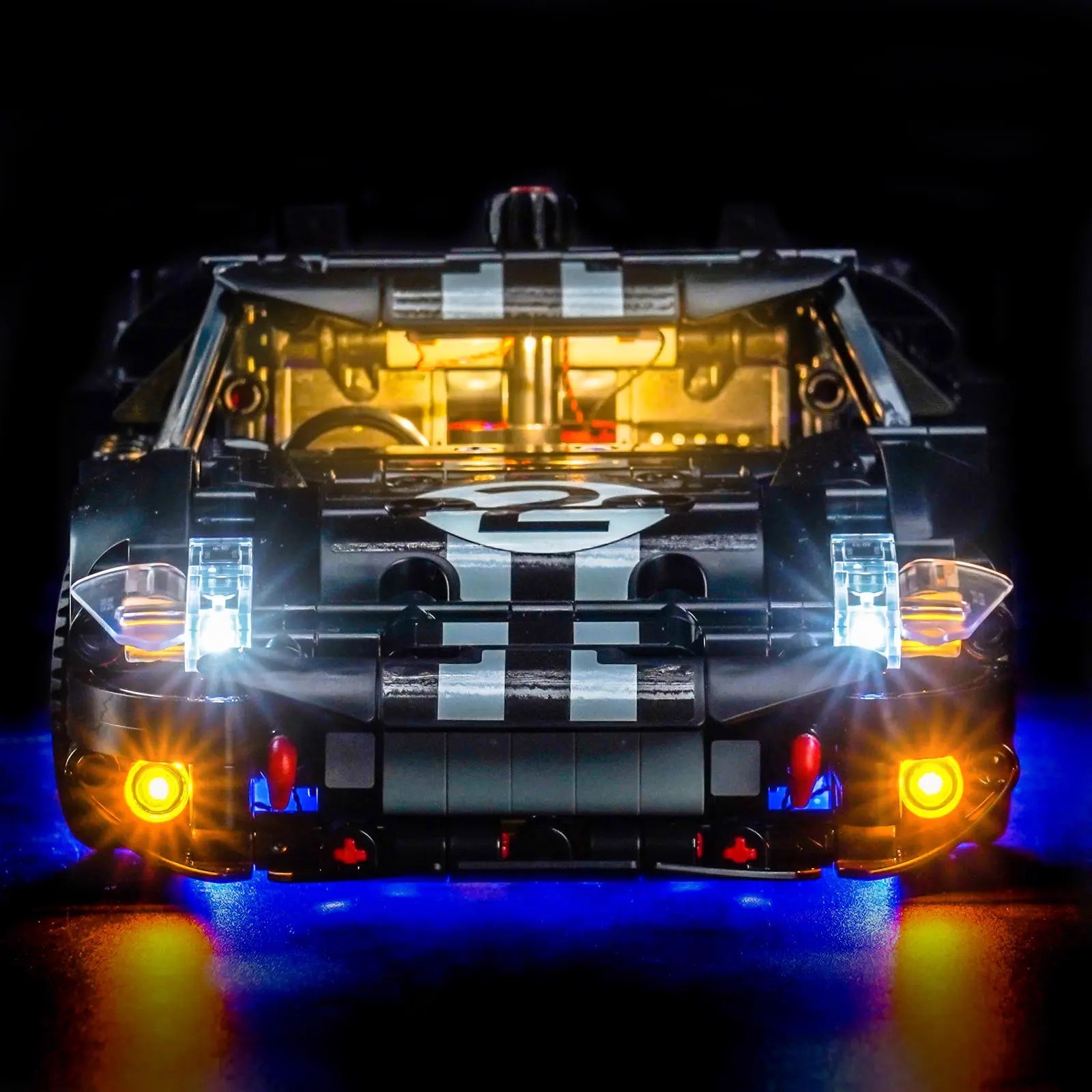 LEGO Technic 1966 Ford GT40 MKII Race Car #42223 LED lighting detail