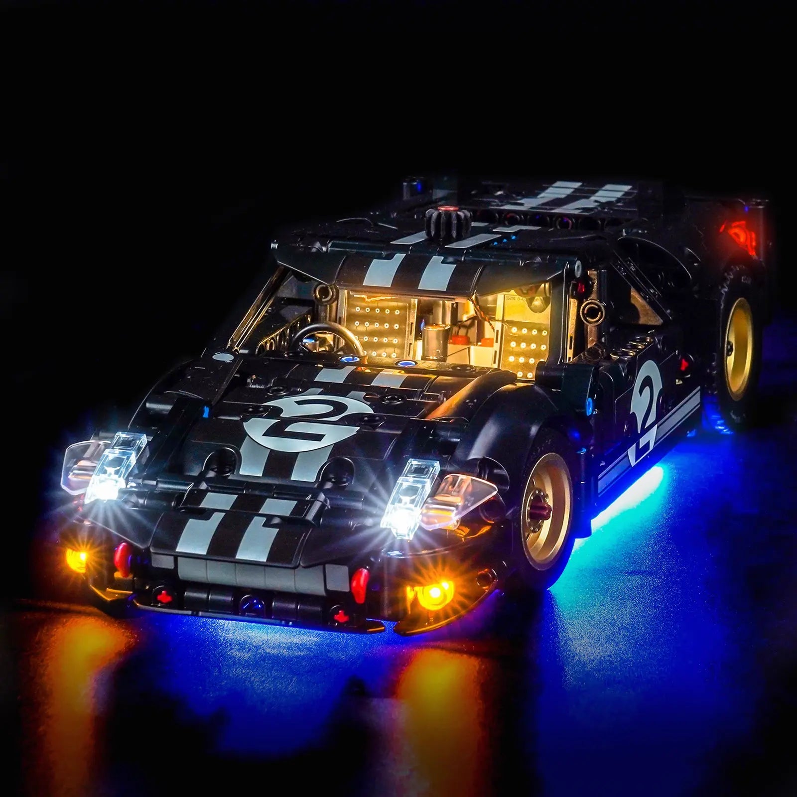 Light Kit LEGO Technic 1966 Ford GT40 MKII Race Car #42223 display view