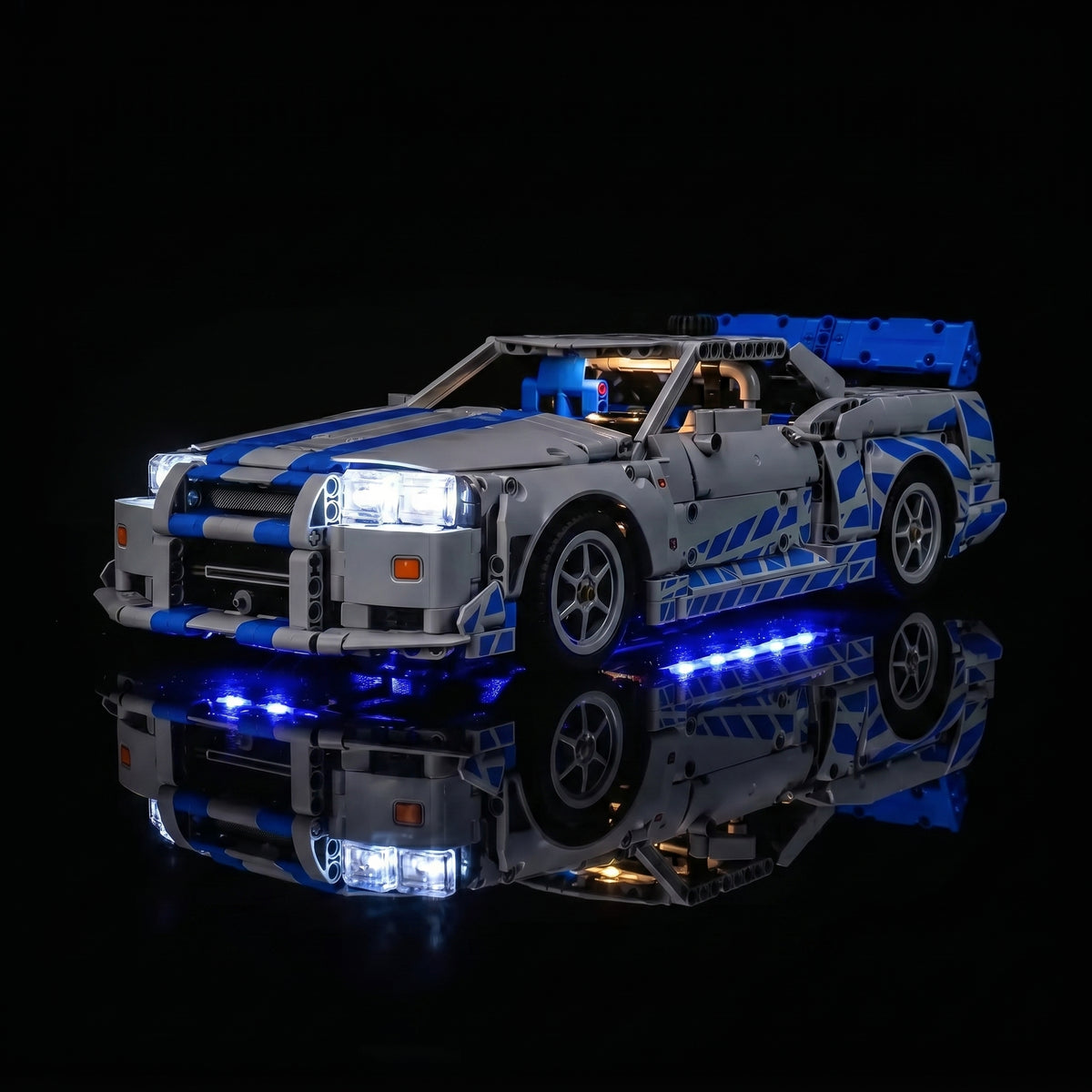 LED light kit for LEGO® Technic 2 Fast 2 Furious Nissan Skyline GT-R (R34) #42210 | Bright My Bricks