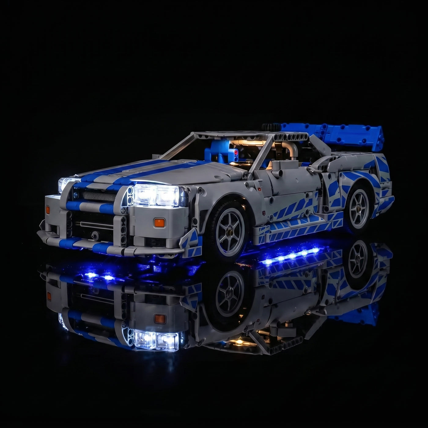 LED light kit for LEGO® Technic 2 Fast 2 Furious Nissan Skyline GT-R (R34) #42210 | Bright My Bricks
