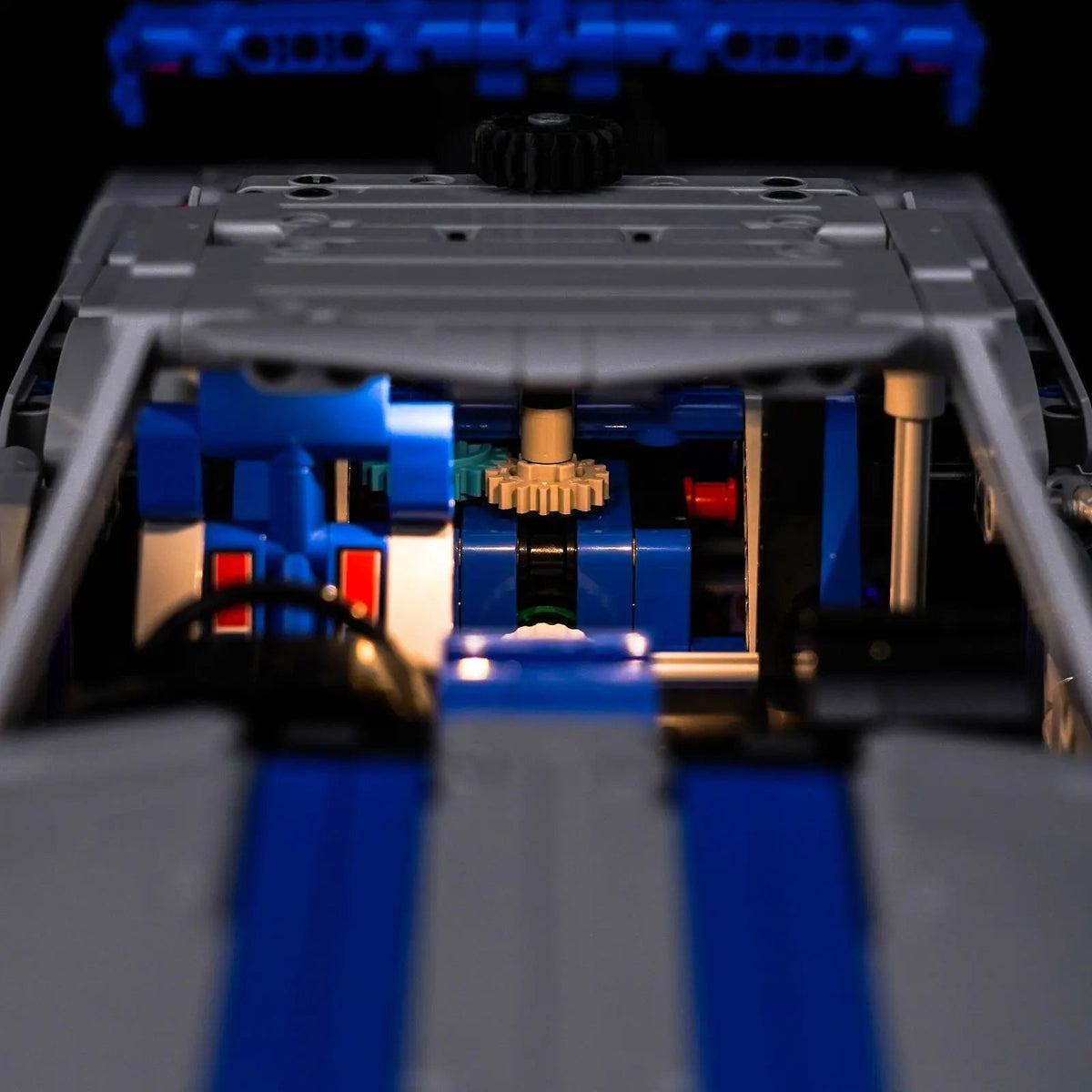 LEGO® Technic 2 Fast 2 Furious Nissan Skyline GT-R (R34) #42210 — brightened interior detail (USB-powered LED light kit)