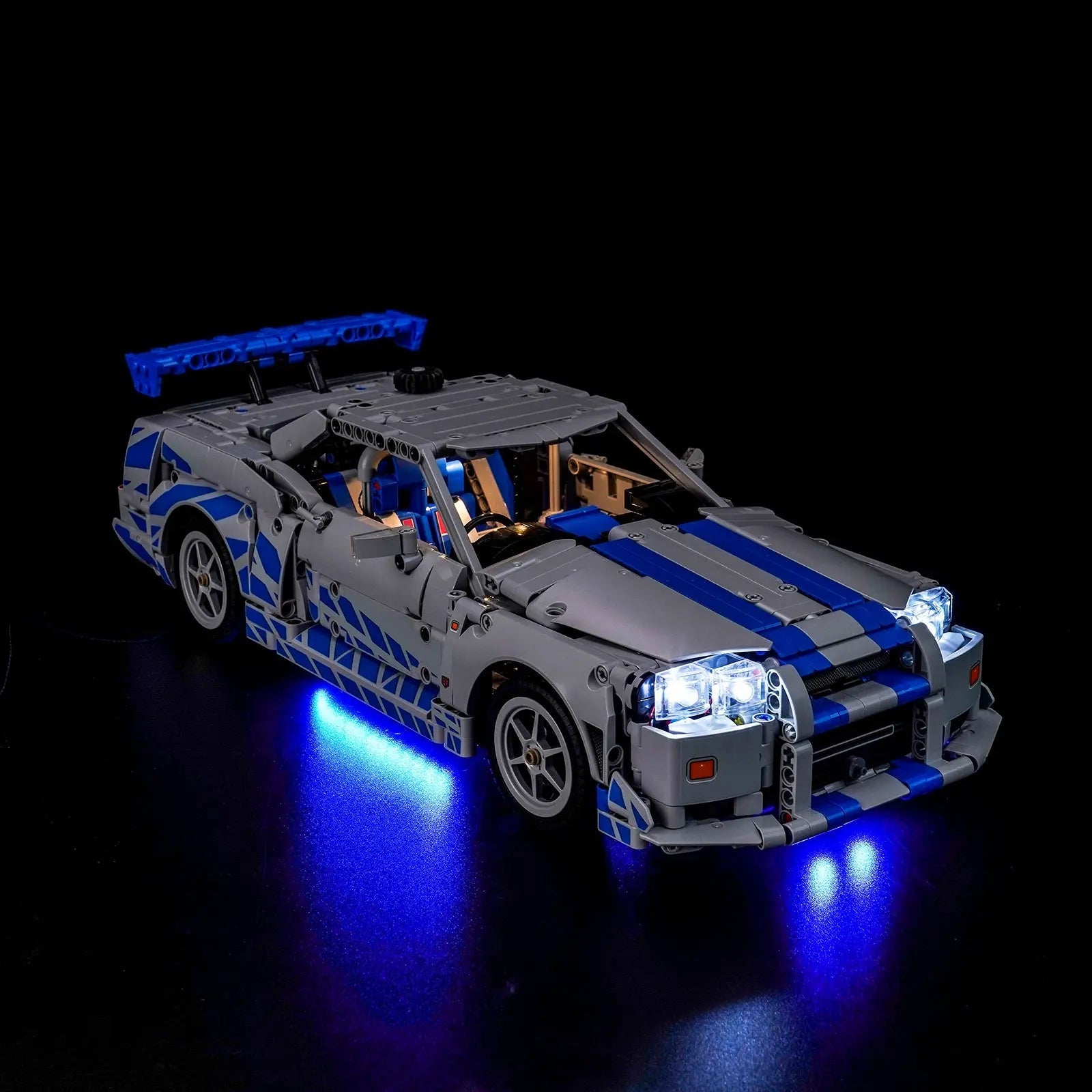 Light Kit LEGO Technic 2 Fast 2 Furious Nissan Skyline GT-R (R34) #42210 display view