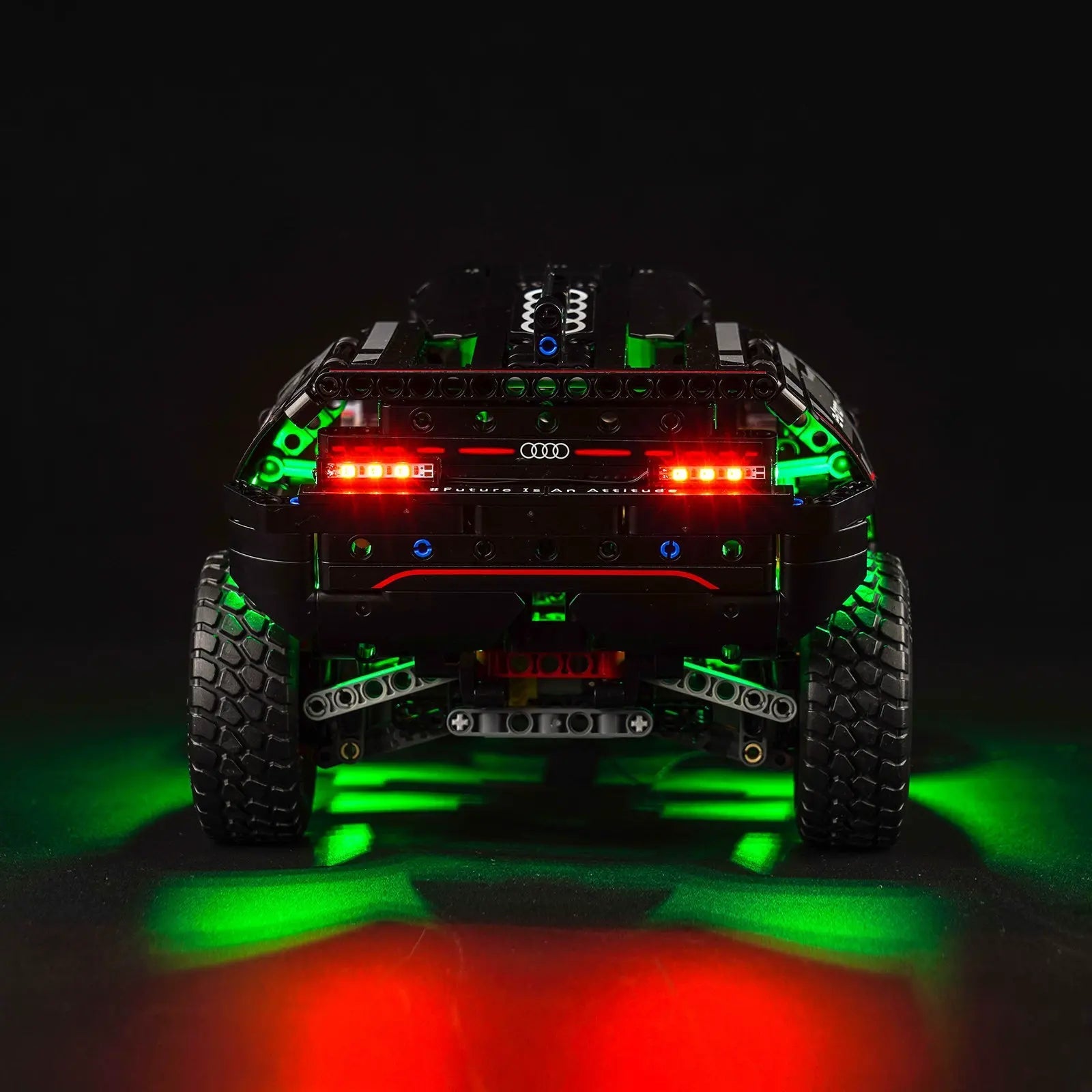 LED lights bring LEGO Technic Audi RS Q e-tron #42160 to life