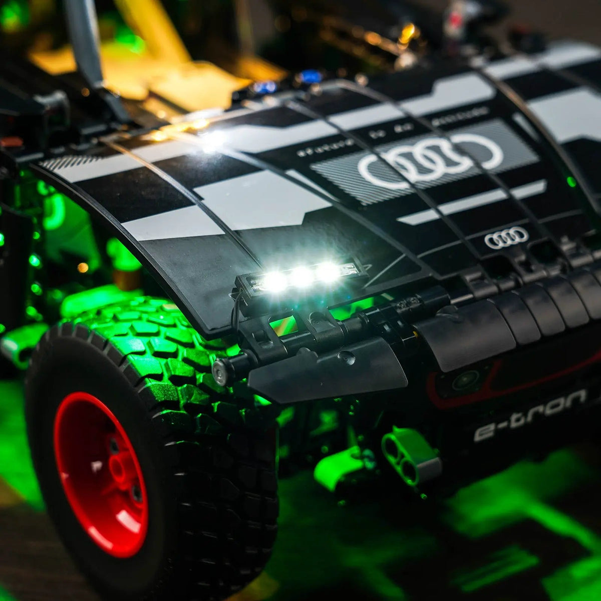 LEGO® Technic Audi RS Q e-tron #42160 — display lighting in a dark room (DIY LED light kit)