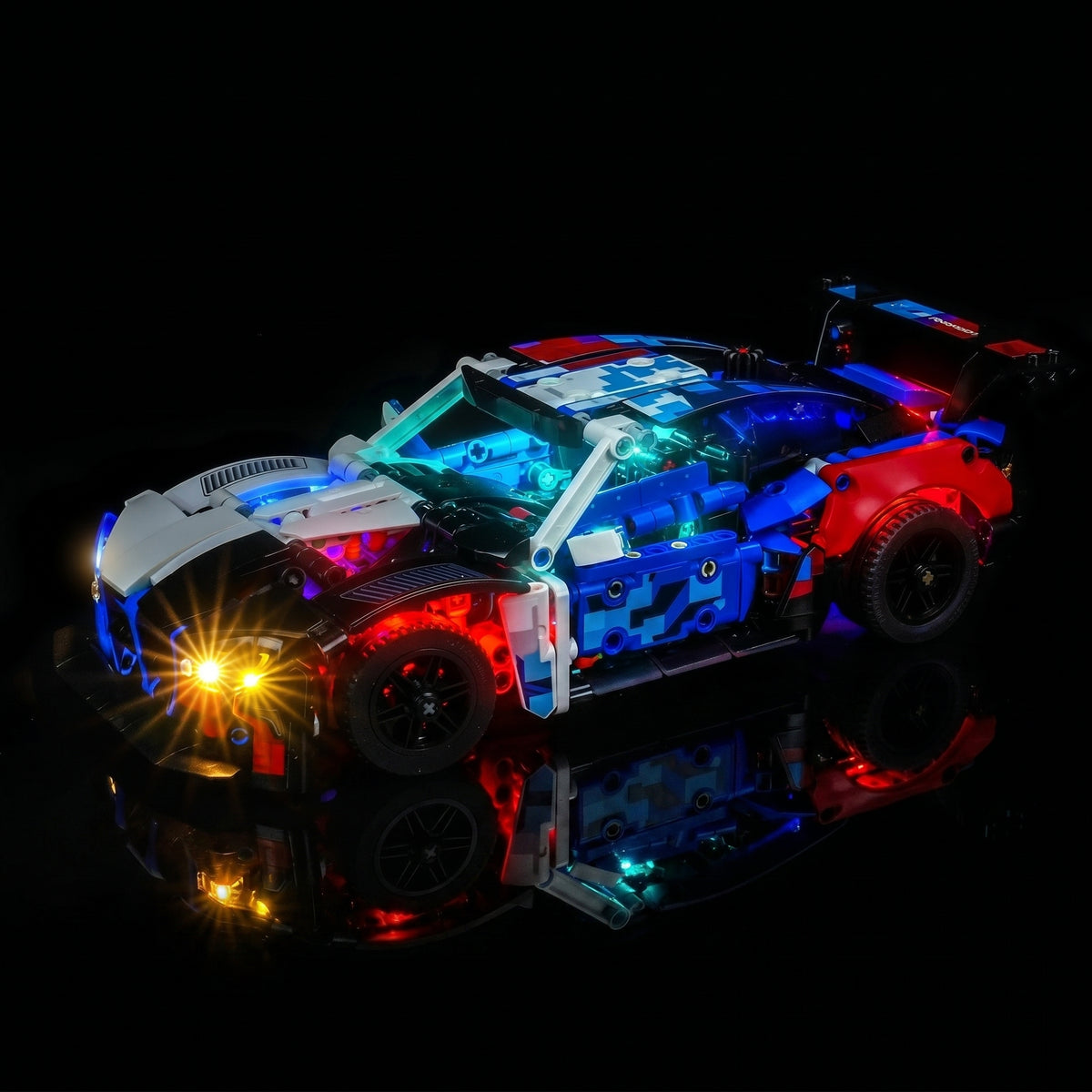 LED lighting kit for LEGO® Technic BMW M4 GT3 EVO Race Car #42226, display lighting in a dark room