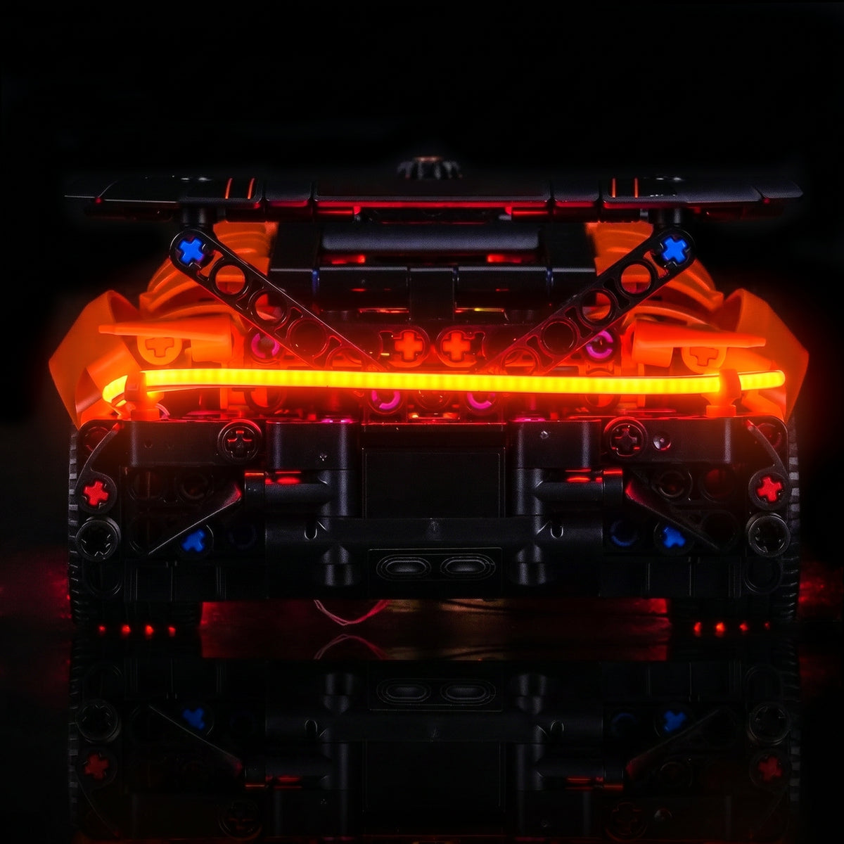 LED lighting kit for LEGO® Technic Bugatti Chiron Pur Sport Hypercar #42222, LED strips and bricks detail