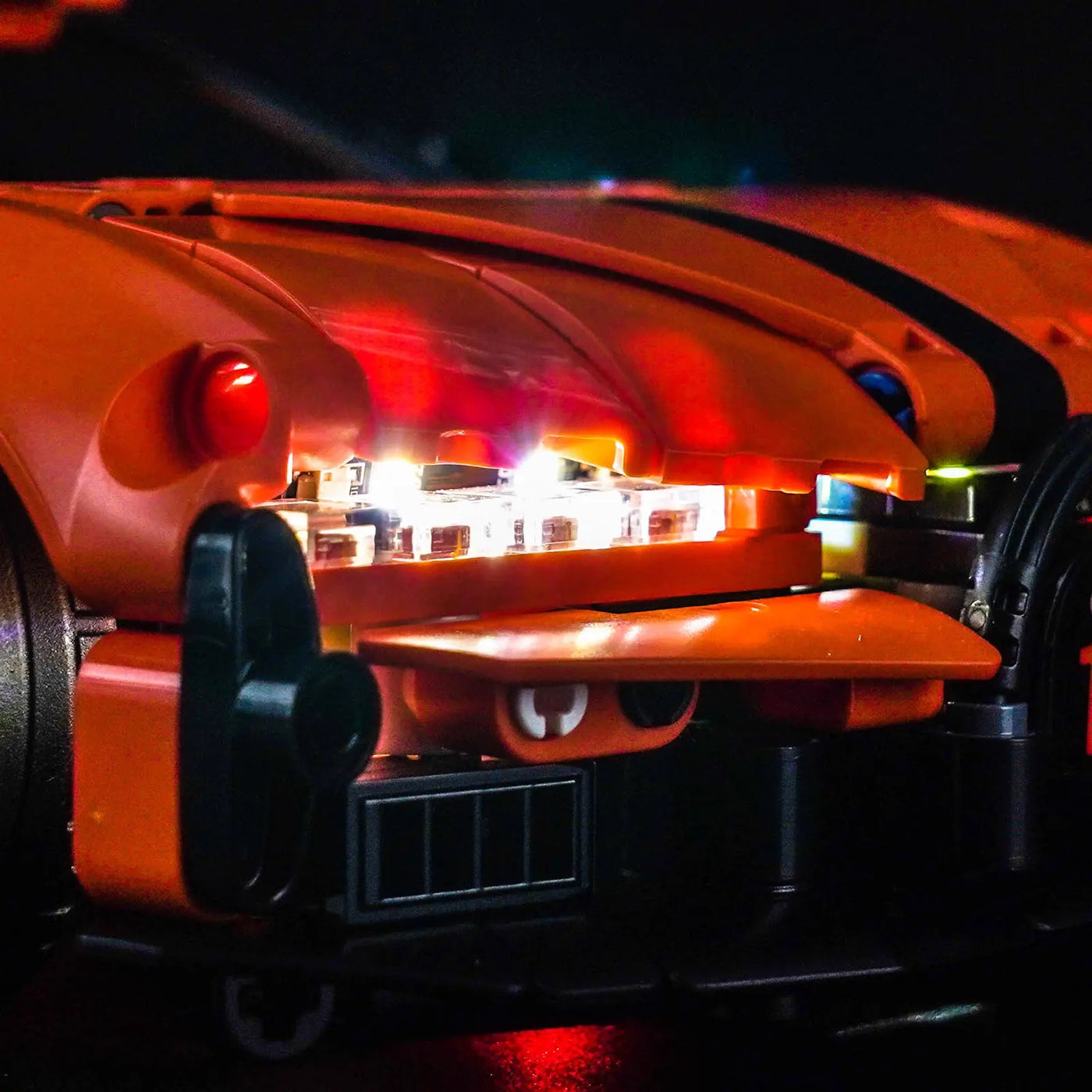 showcase lighting view: Bright My Bricks LED light kit for LEGO® Technic Bugatti Chiron Pur Sport Hypercar #42222