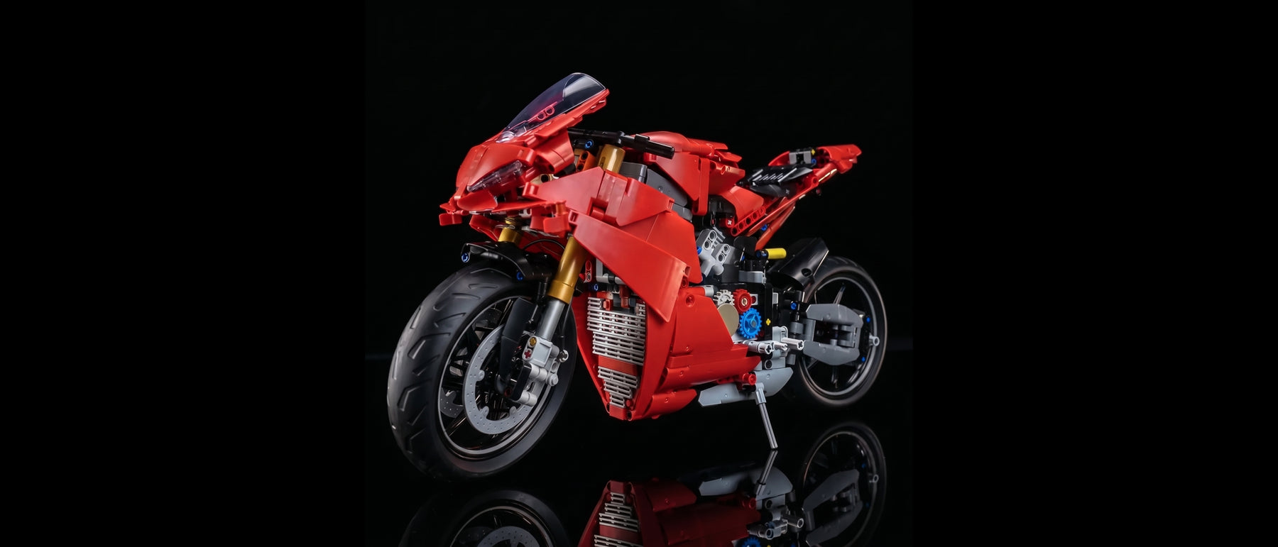 LED-Beleuchtungsset für LEGO® Ducati Panigale V4 S Motorrad #42202 — standard build, without the LED light kit