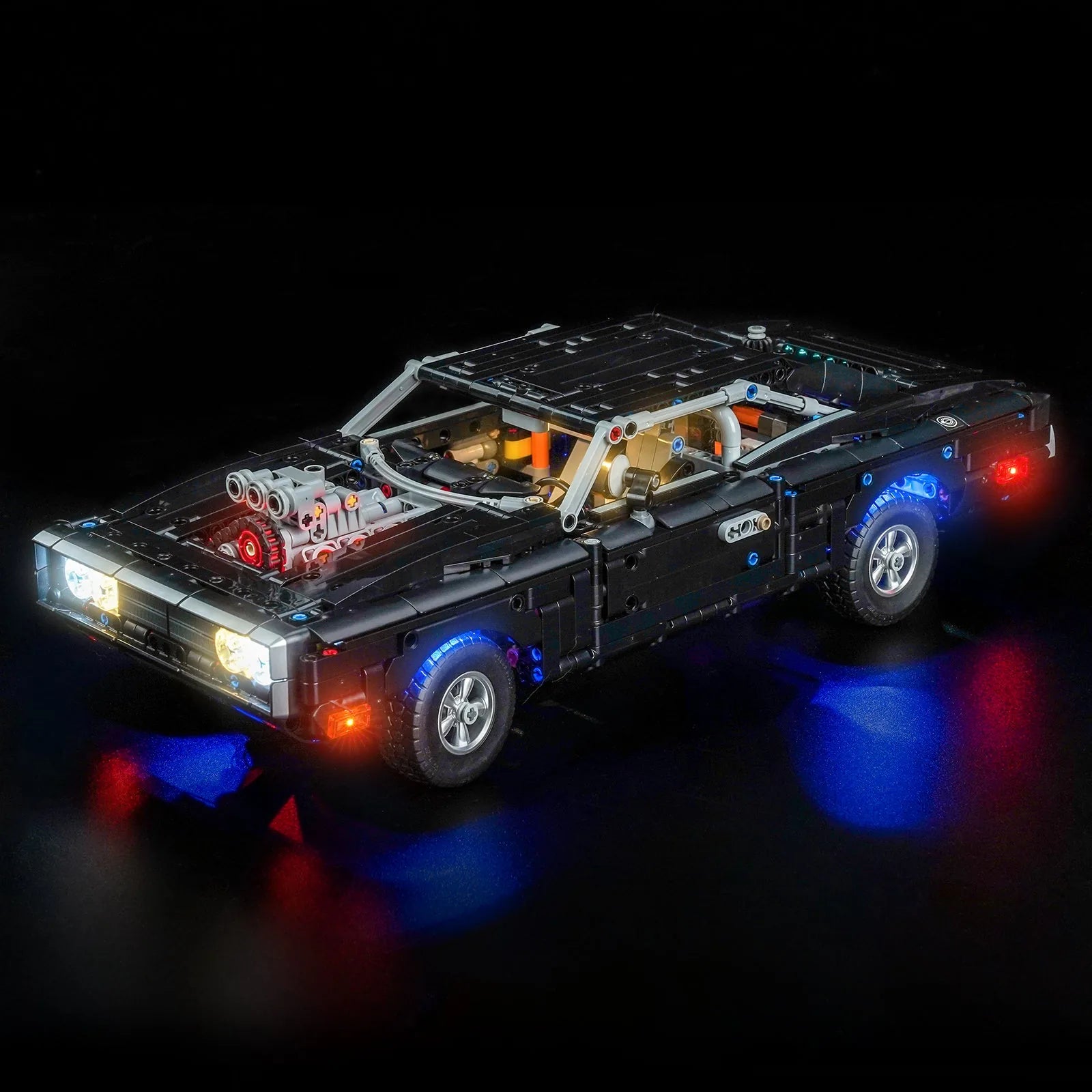 LEGO Technic Fast and Furious Dodge Charger R/T #42231 with premium LED kit