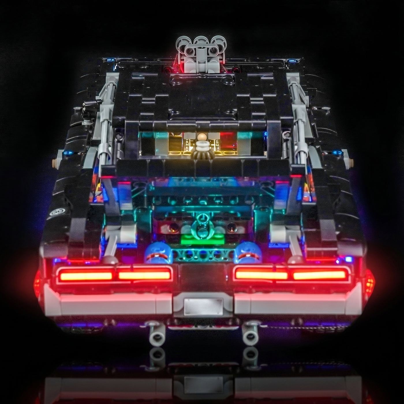 showcase lighting view: Bright My Bricks LED lights for LEGO® Technic Fast and Furious Dodge Charger R/T #42231