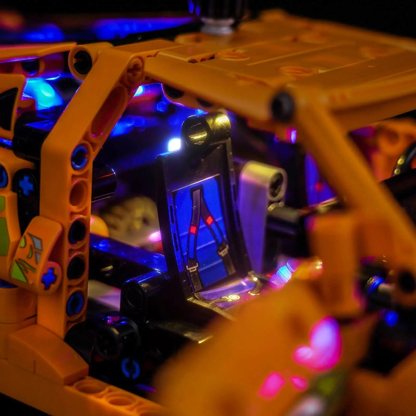 LED light kit for LEGO® Technic Fast and Furious Toyota Supra MK4 #42204, lighting effect on the build