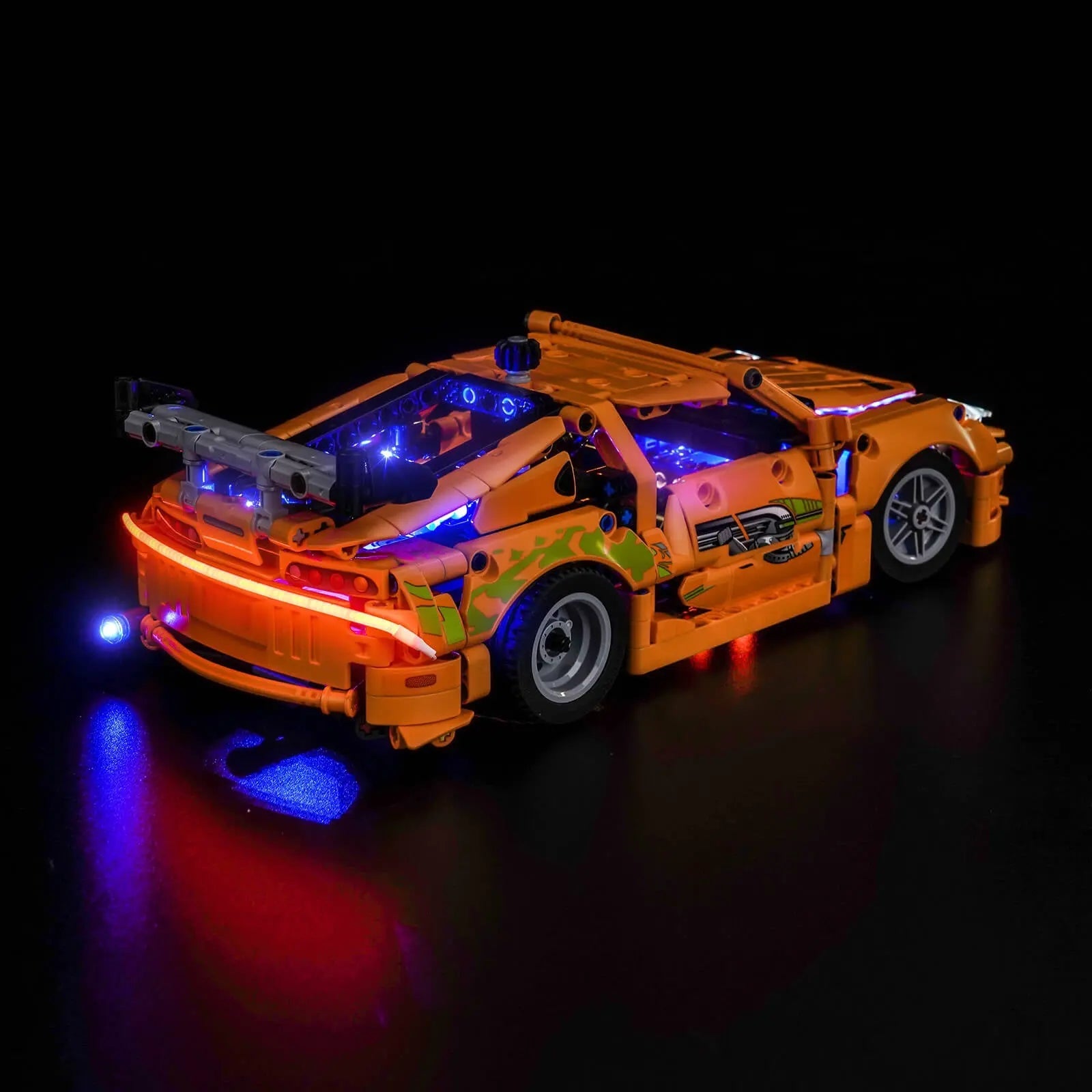 LEGO Technic Fast and Furious Toyota Supra MK4 #42204 LED lighting detail