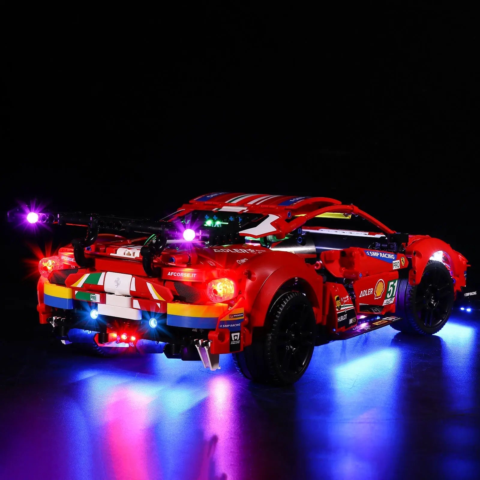 Bright My Bricks LED kit for LEGO Technic Ferrari 488 GTE “AF Corse #51” #42125