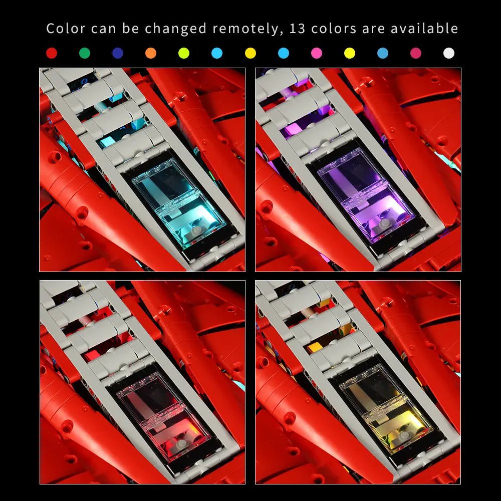 LEGO Technic Ferrari Daytona SP3 #42143 with premium LED kit