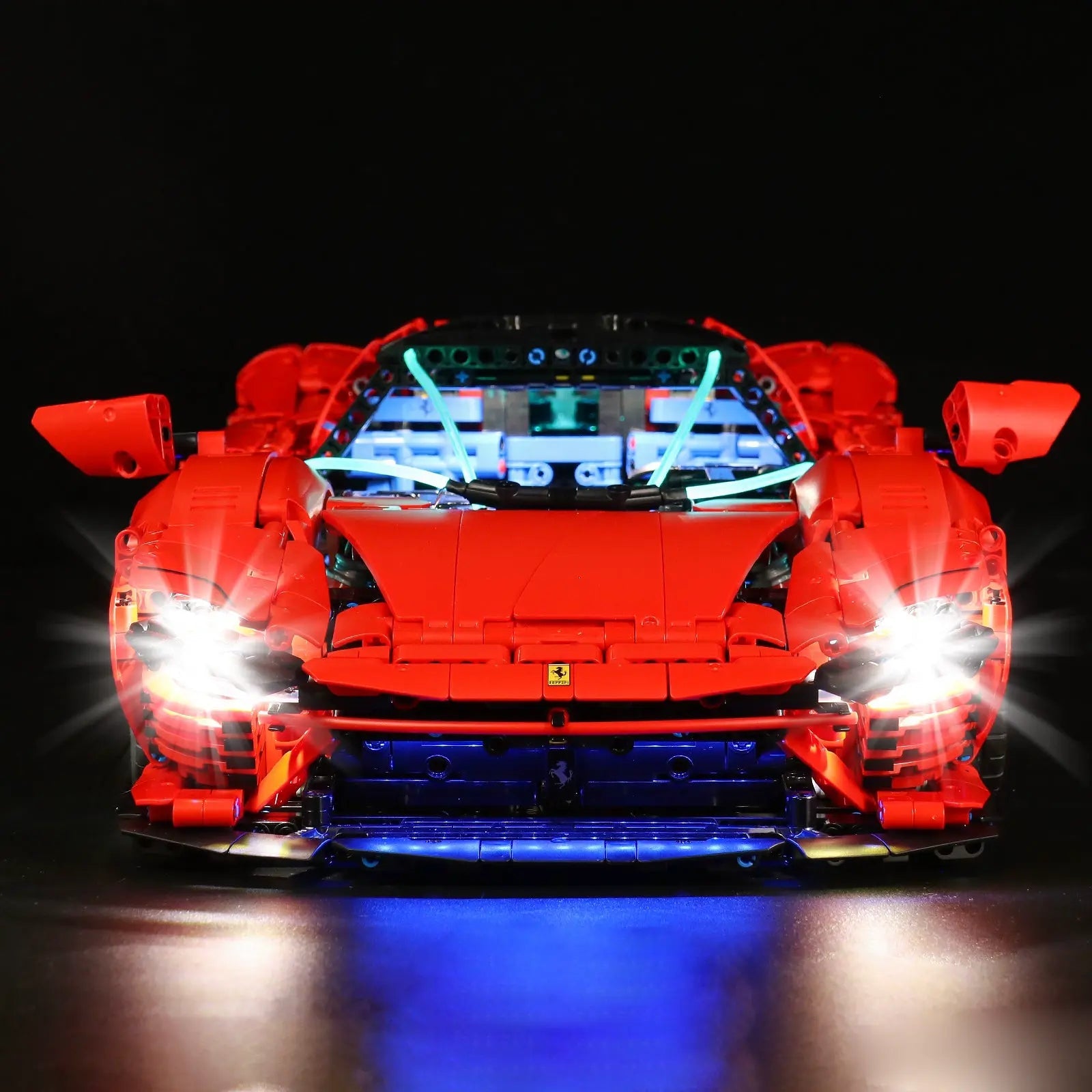 LEGO Technic Ferrari Daytona SP3 #42143 LED lighting detail