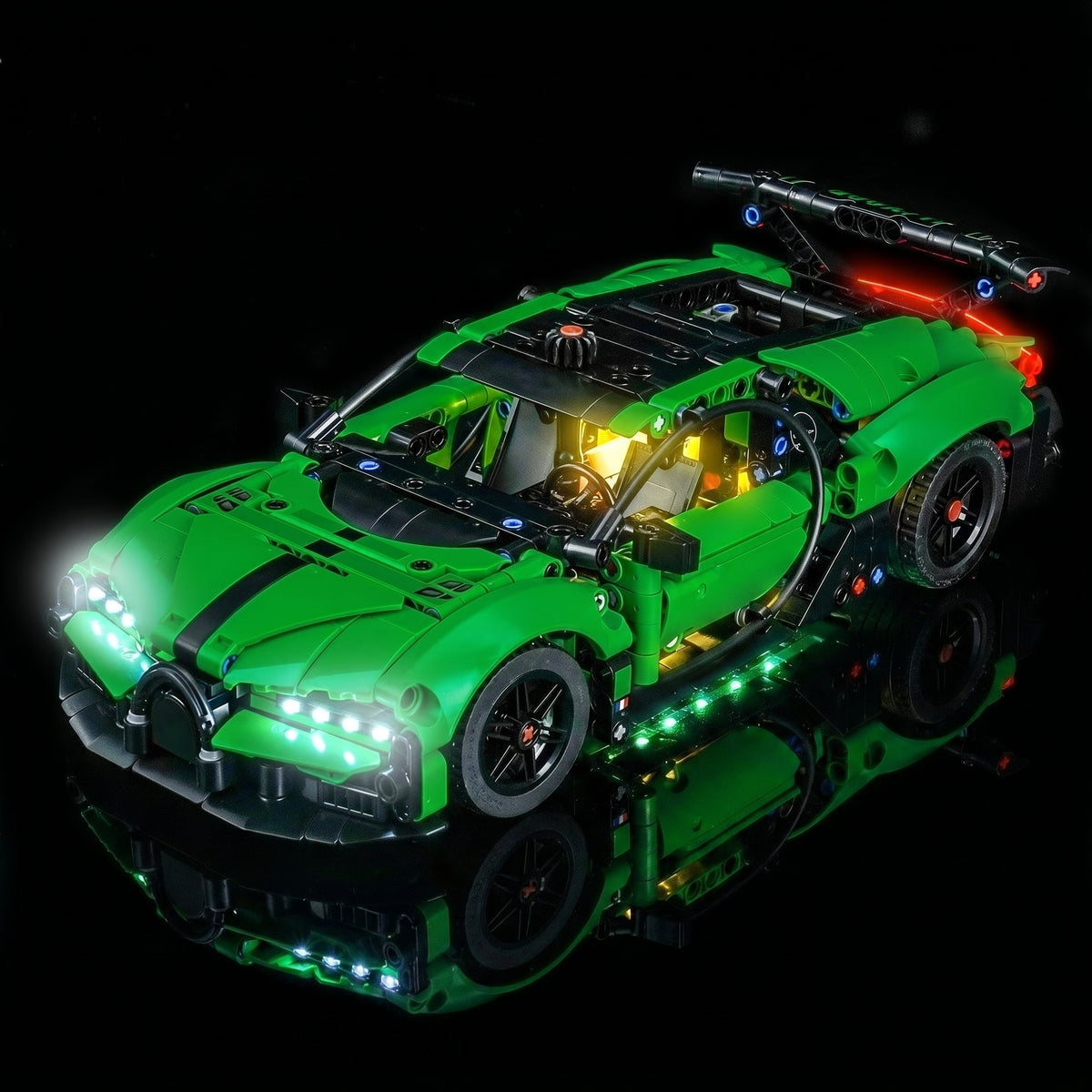 LED light kit for LEGO® Technic Green Bugatti Chiron Pur Sport Hypercar #42241 | Bright My Bricks
