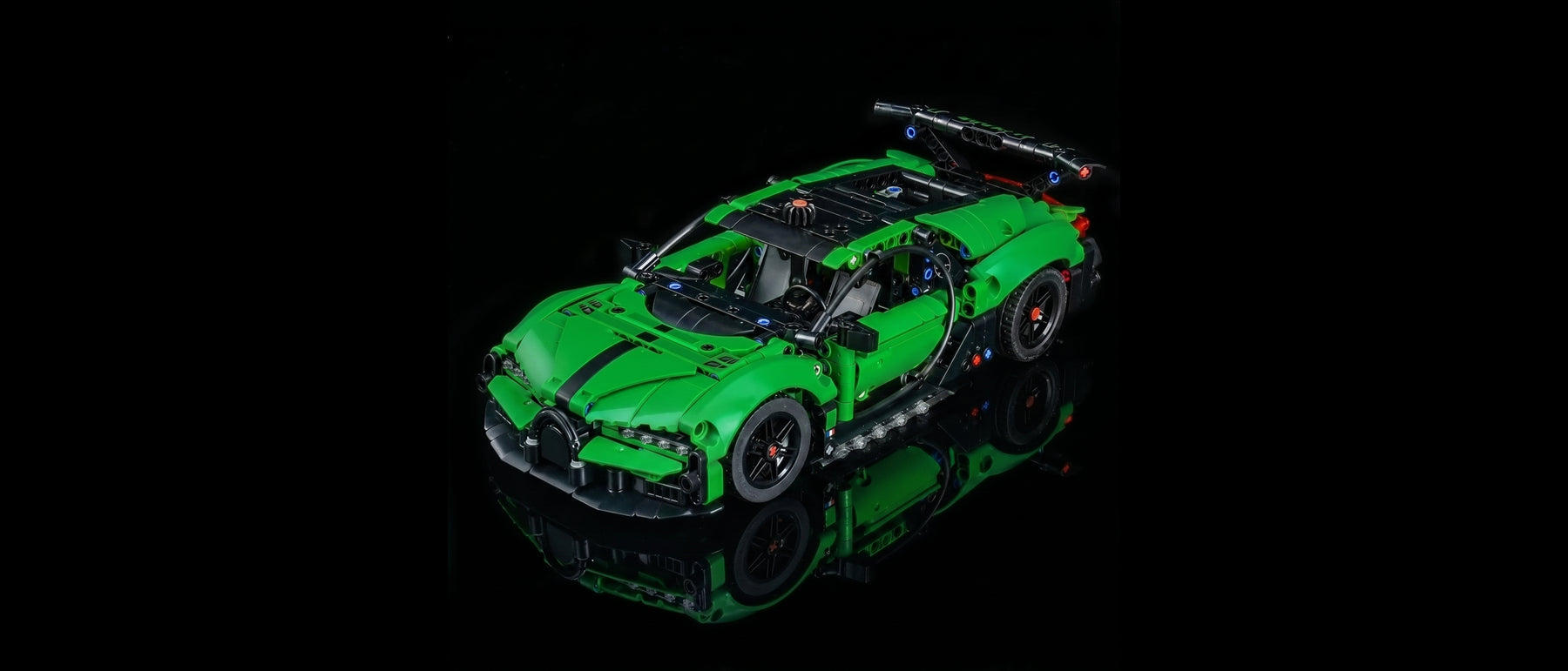 Light Kit for LEGO® Technic Green Bugatti Chiron Pur Sport Hypercar #42241 — standard build, without the LED light kit