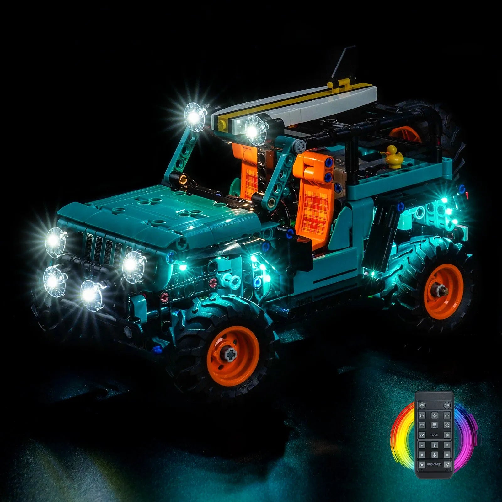 Light Kit for LEGO Technic Jeep Wrangler Rubicon #42227 - Bright My Bricks