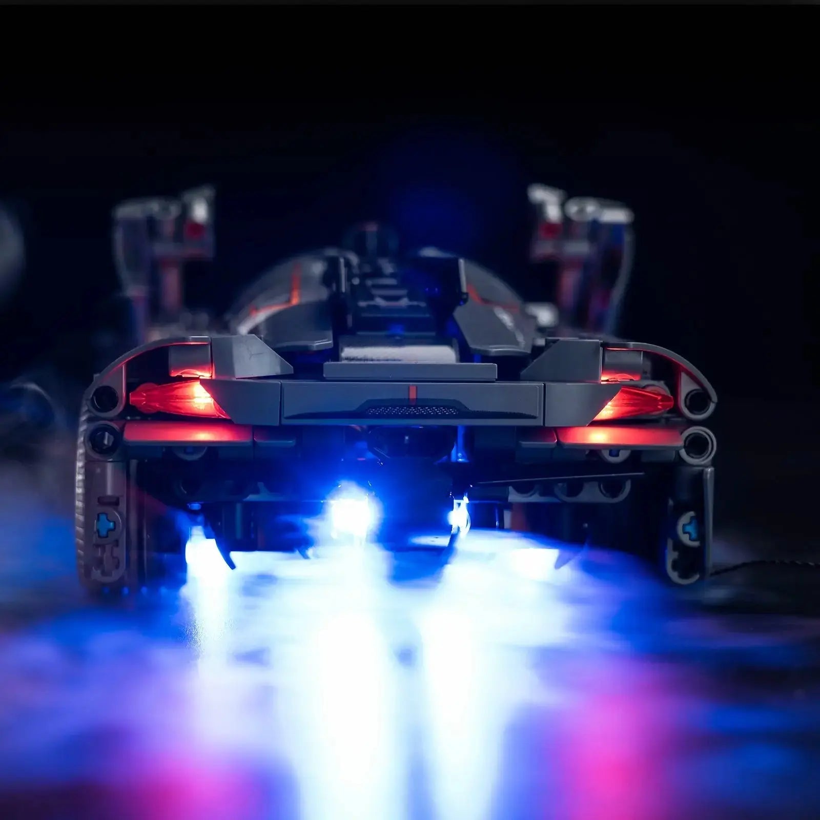 showcase lighting view: Bright My Bricks DIY LED light kit for LEGO® Technic Koenigsegg Jesko Absolut Grey Hypercar #42173