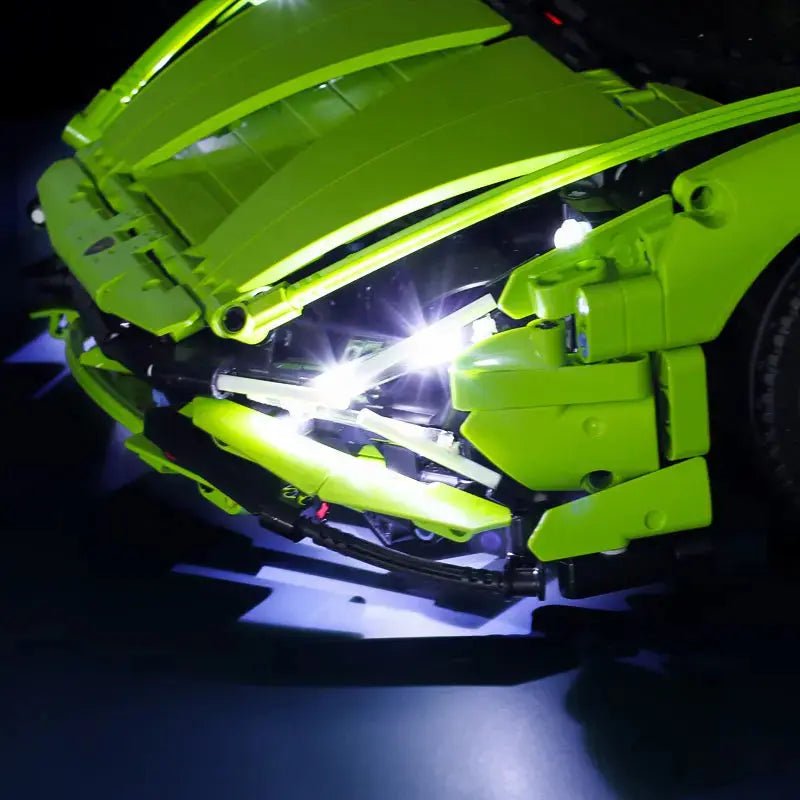 LEGO Technic Lamborghini Sián FKP 37 #42115 illuminated at night
