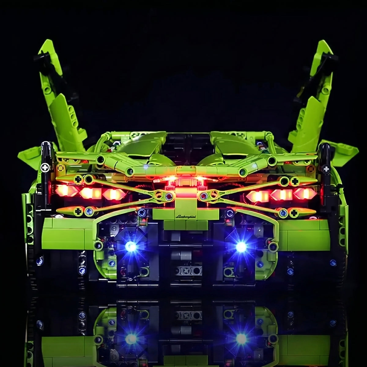 brightened interior detail: Bright My Bricks display light kit for LEGO® Technic Lamborghini Sián FKP 37 #42115