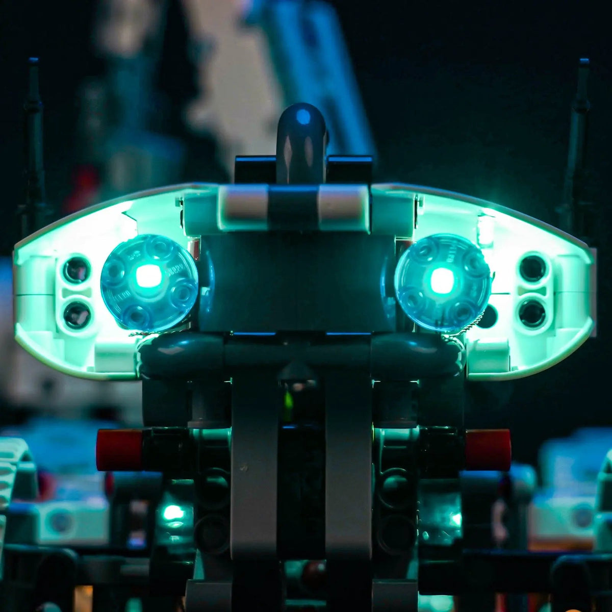 LEGO® Technic Lunar Outpost Moon Rover Space Vehicle #42211 — LED kit powered on (RGB LED light kit)