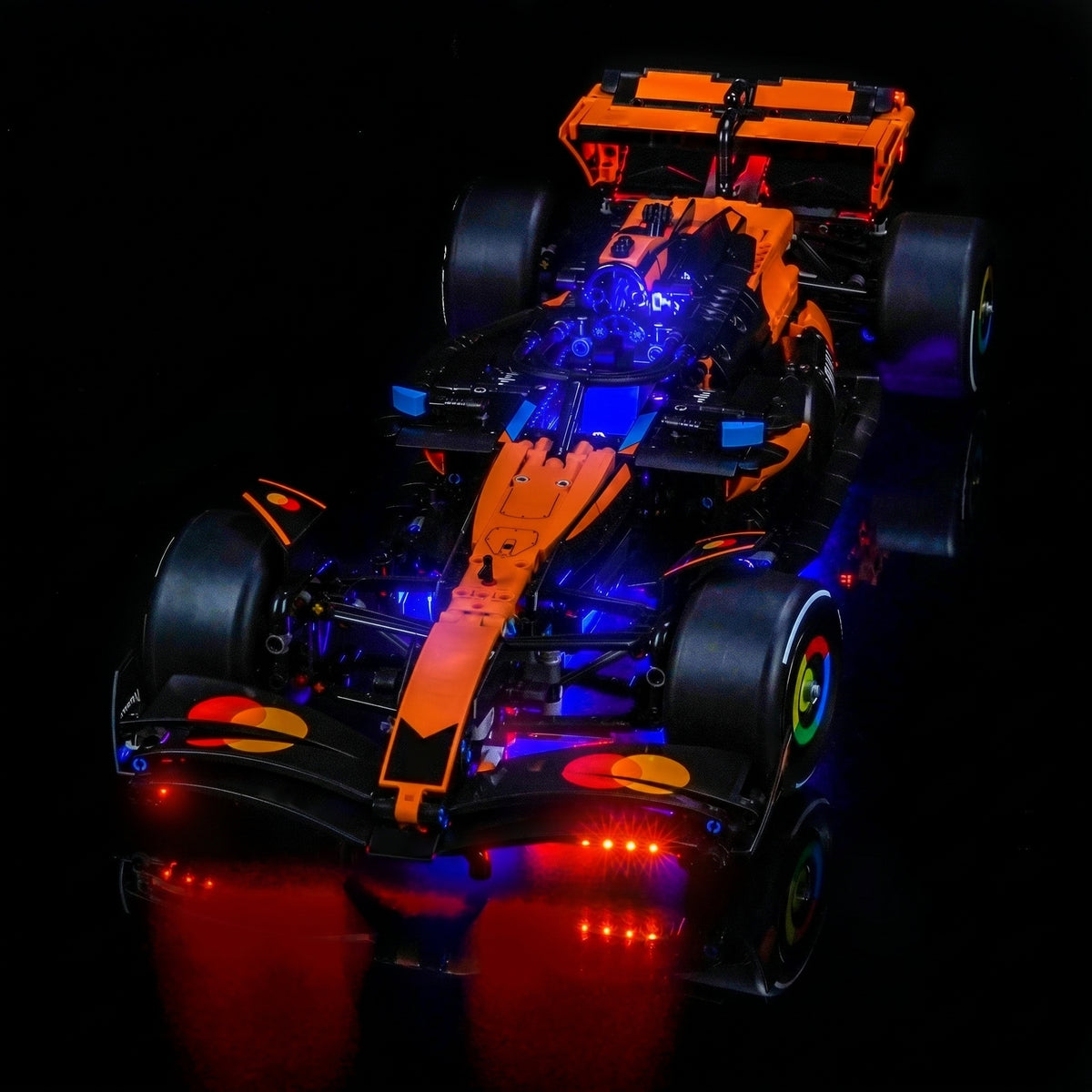 brightened interior detail: Bright My Bricks USB-powered LED light kit for LEGO® Technic McLaren MCL39 F1 Car #42228