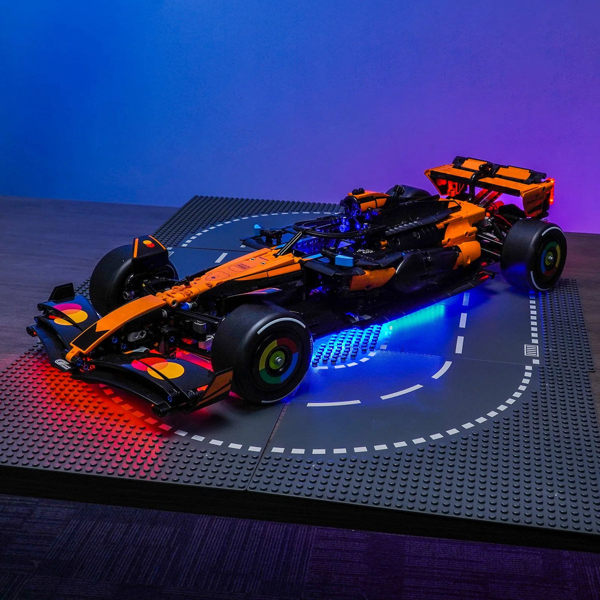 display light kit for LEGO® Technic McLaren MCL39 F1 Car #42228, LED kit powered on
