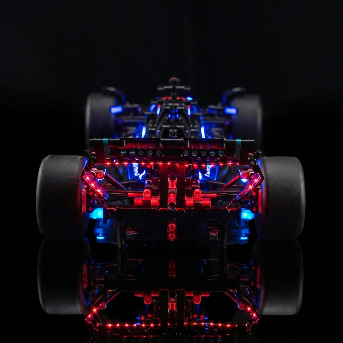 illuminated at night: Bright My Bricks RGB LED light kit for LEGO® Technic Mercedes-AMG F1 W14 E Performance #42171