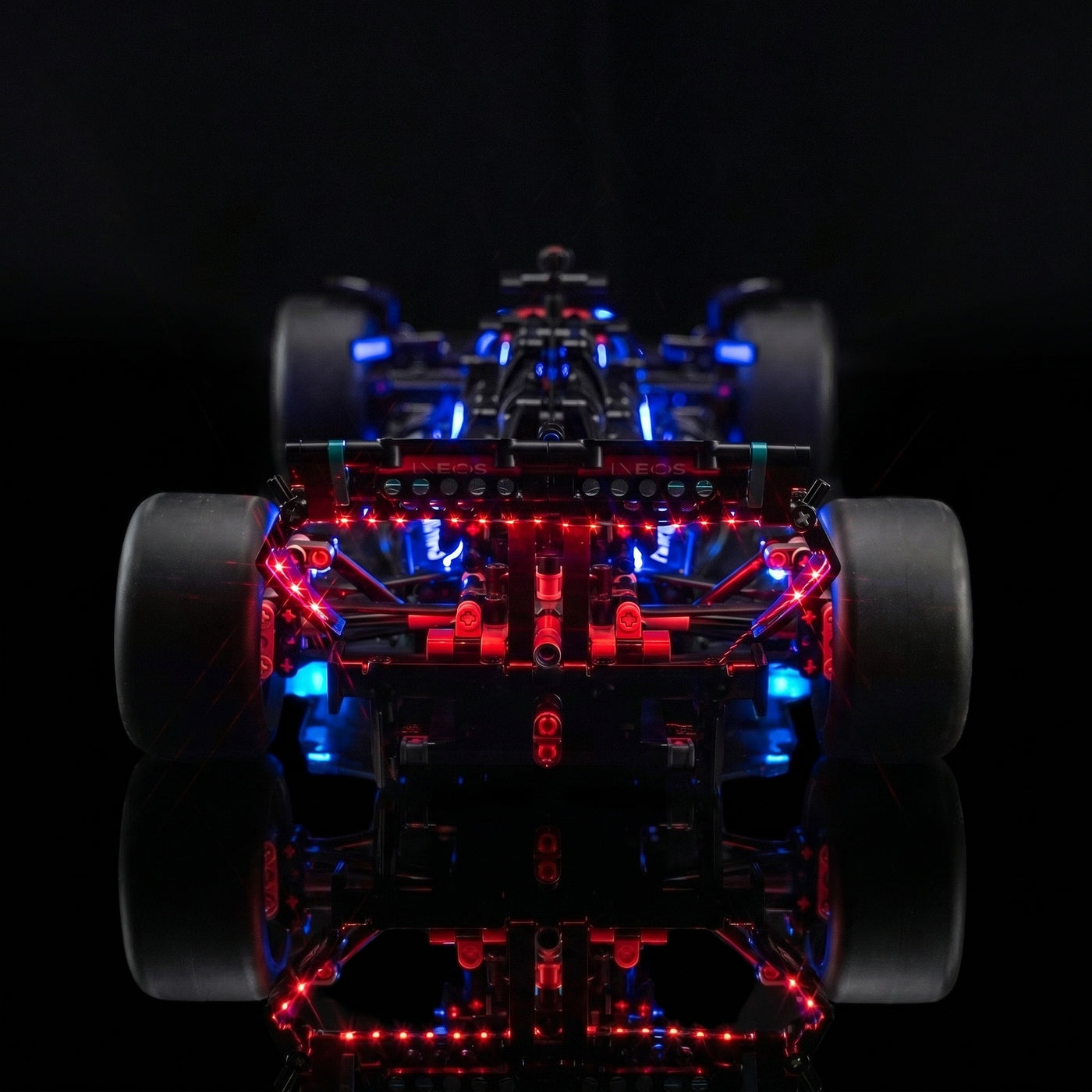 illuminated at night: Bright My Bricks RGB LED light kit for LEGO® Technic Mercedes-AMG F1 W14 E Performance #42171