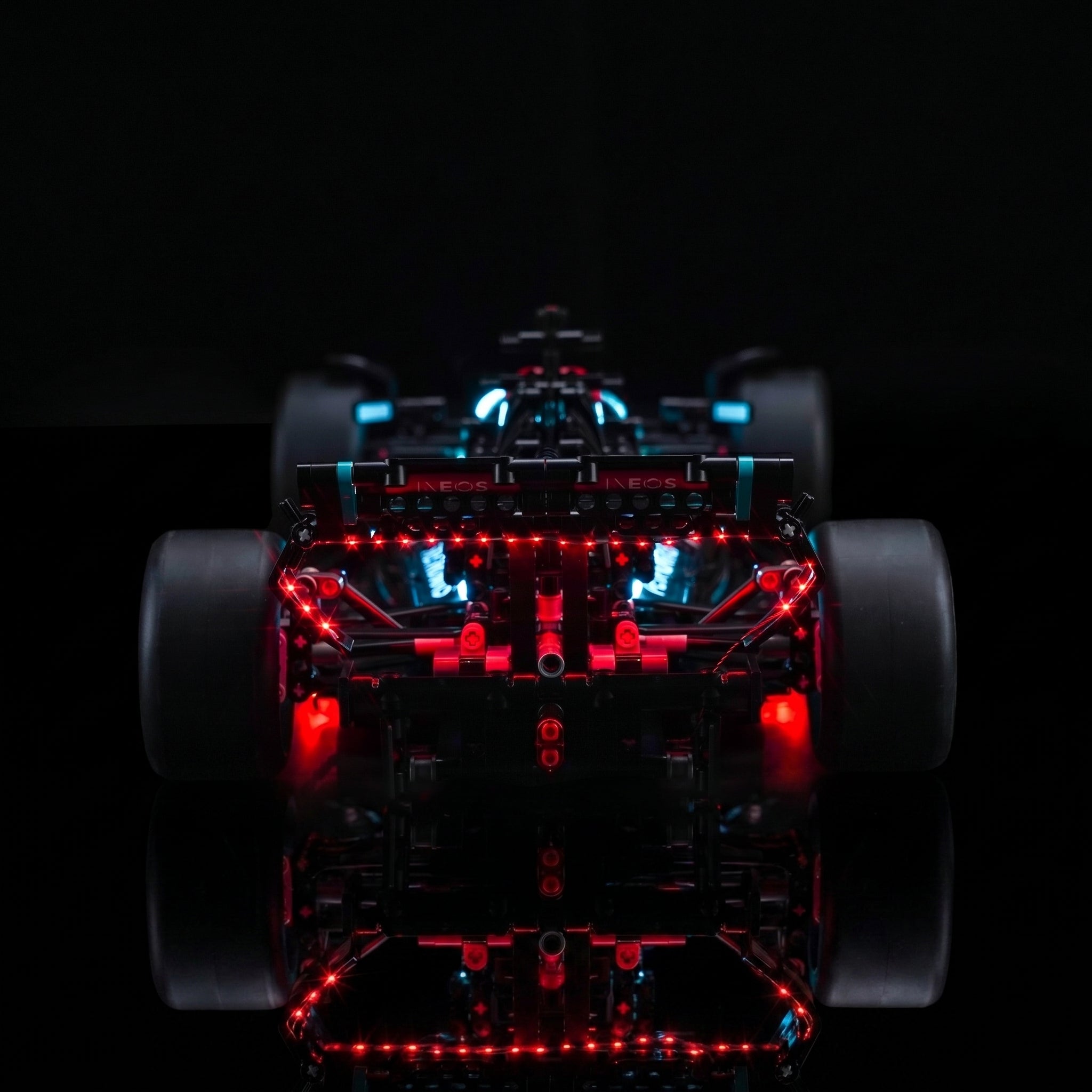 illuminated at night: Bright My Bricks RGB LED light kit for LEGO® Technic Mercedes-AMG F1 W14 E Performance #42171