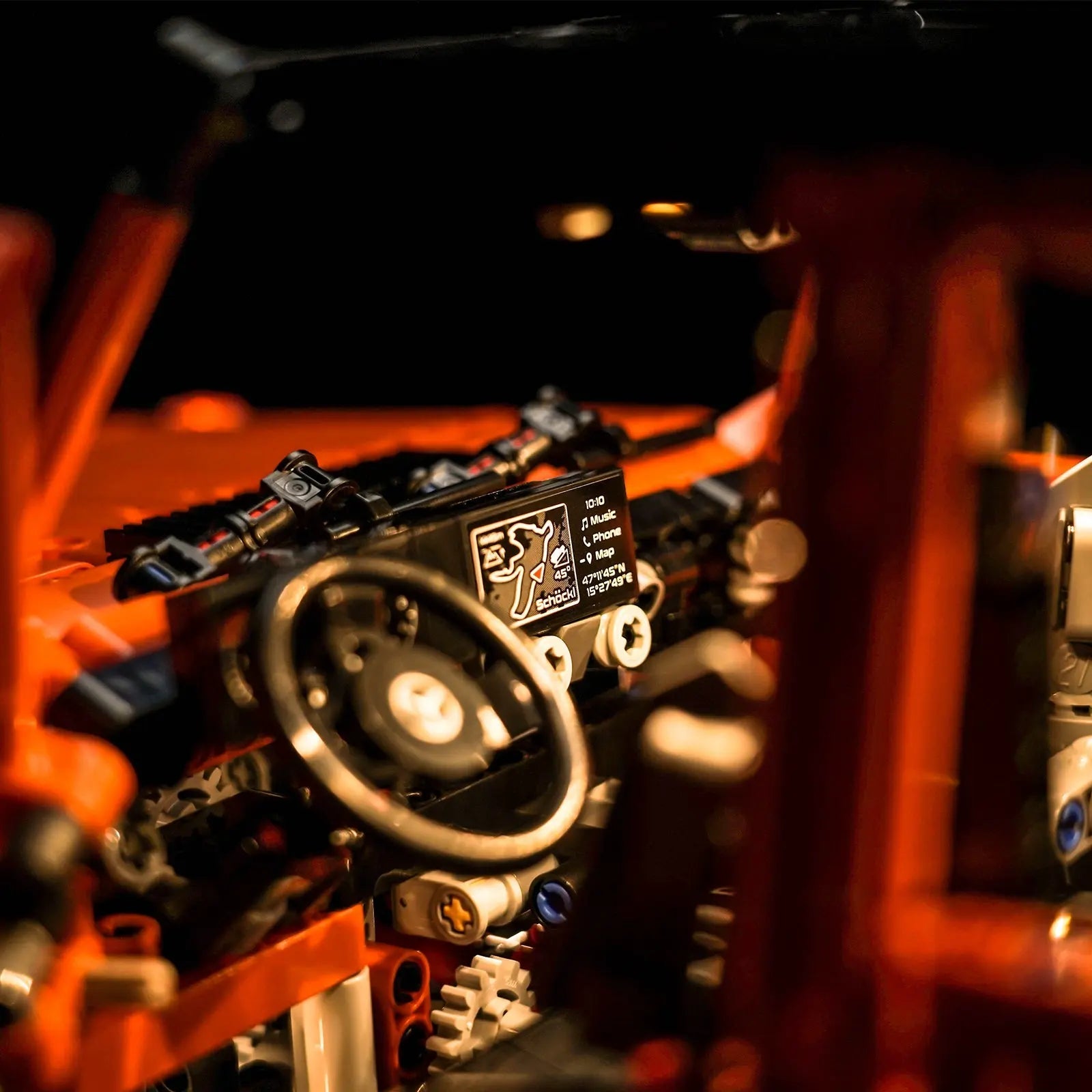 LEGO Technic Mercedes-Benz G 500 PROFESSIONAL Line #42177 lit up - front angle