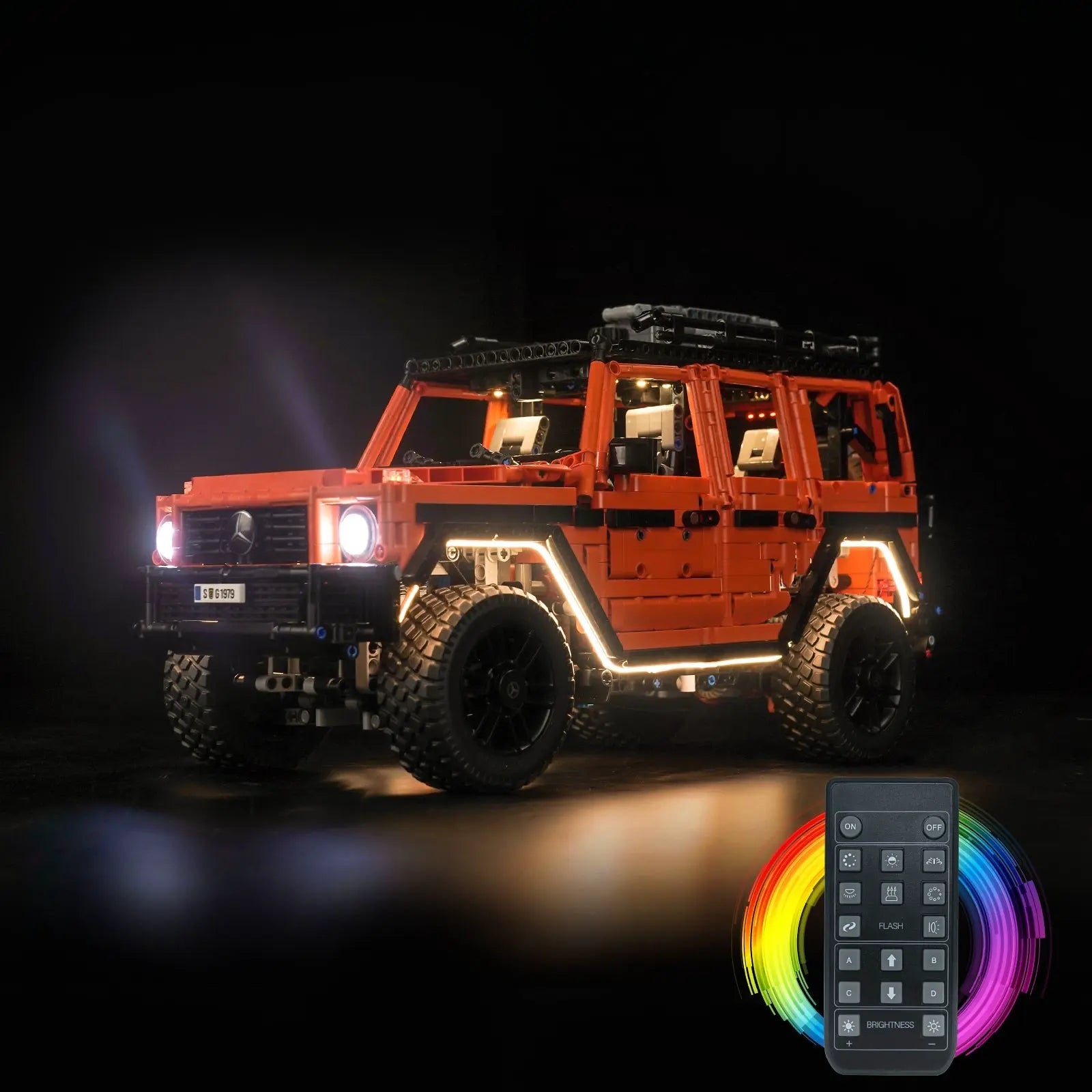 LEGO Technic Mercedes-Benz G 500 PROFESSIONAL Line #42177 with LED lights installed
