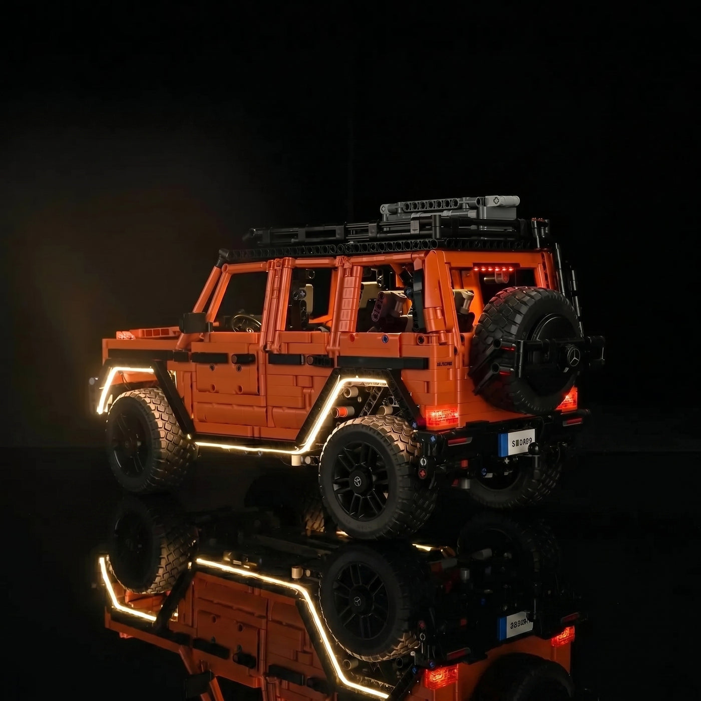 DIY LED light kit for LEGO® Technic Mercedes-Benz G 500 PROFESSIONAL Line #42177, brightened interior detail