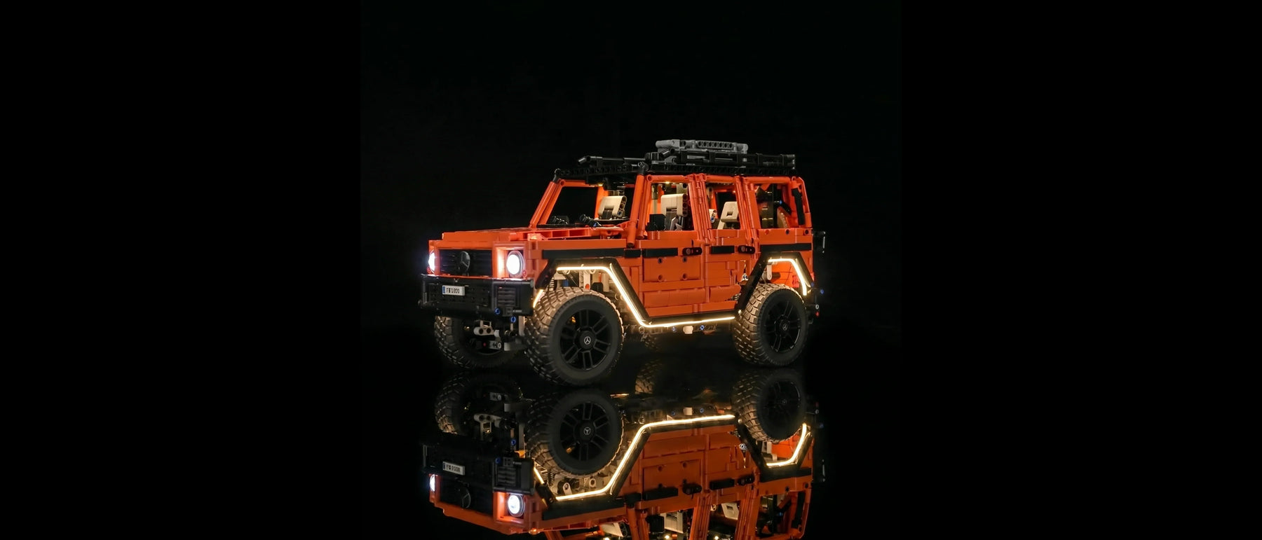 Light Kit for LEGO® Technic Mercedes-Benz G 500 PROFESSIONAL Line #42177 — lit with the LED light kit