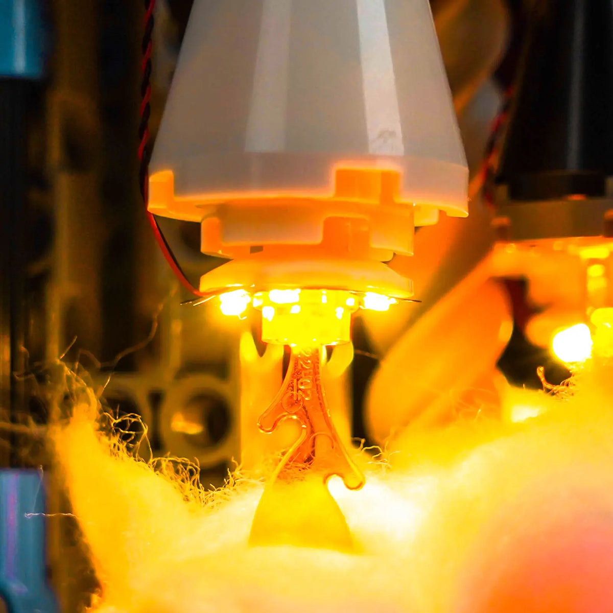 front view fully lit: Bright My Bricks display light kit for LEGO® Technic NASA Artemis Space Launch System Rocket #42221