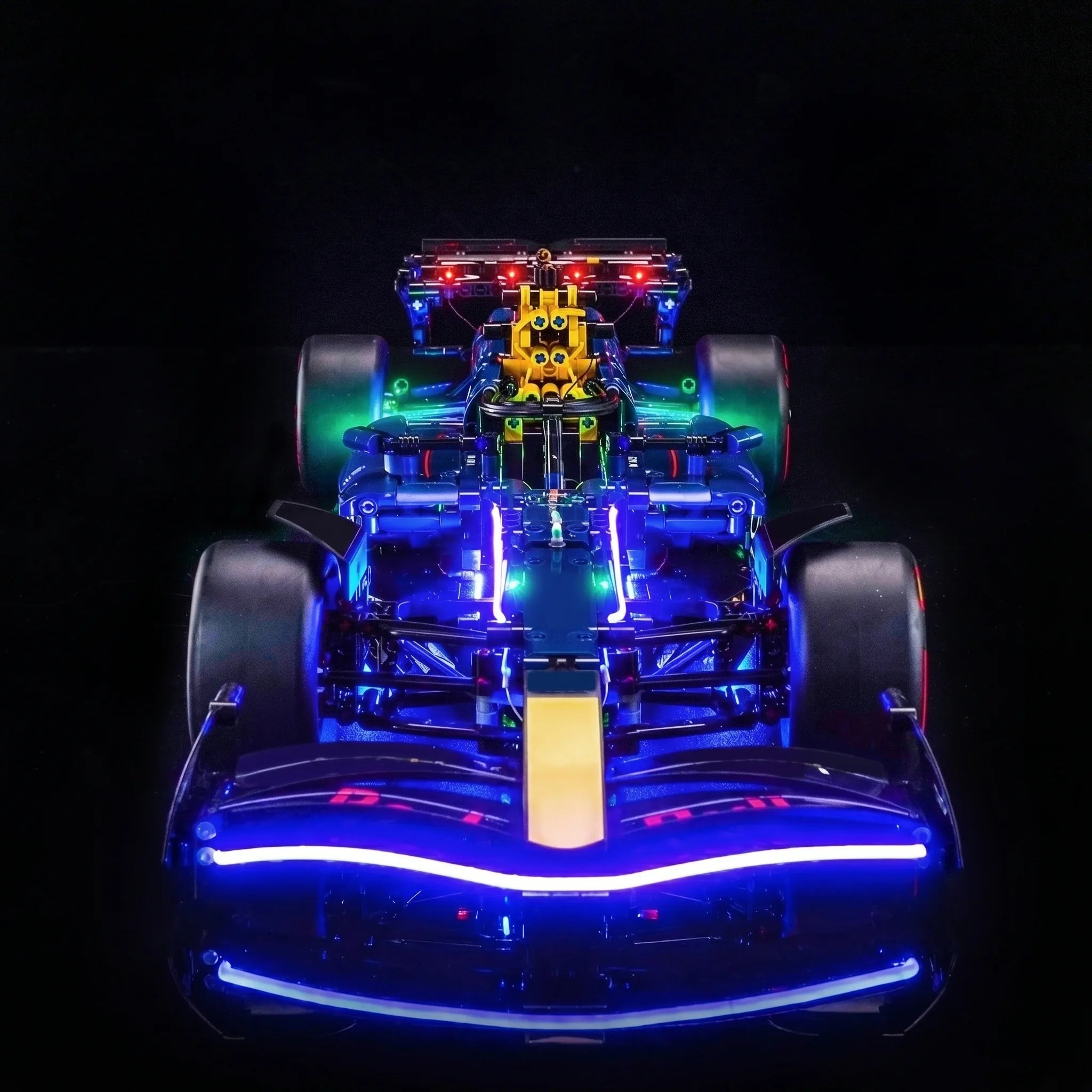 display light kit for LEGO® Technic Oracle Red Bull Racing RB20 F1 Car #42206, lighting effect on the build