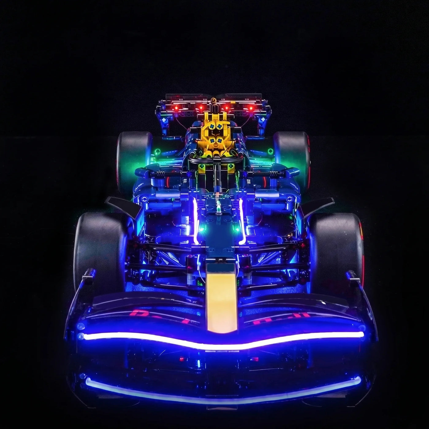 display light kit for LEGO® Technic Oracle Red Bull Racing RB20 F1 Car #42206, lighting effect on the build