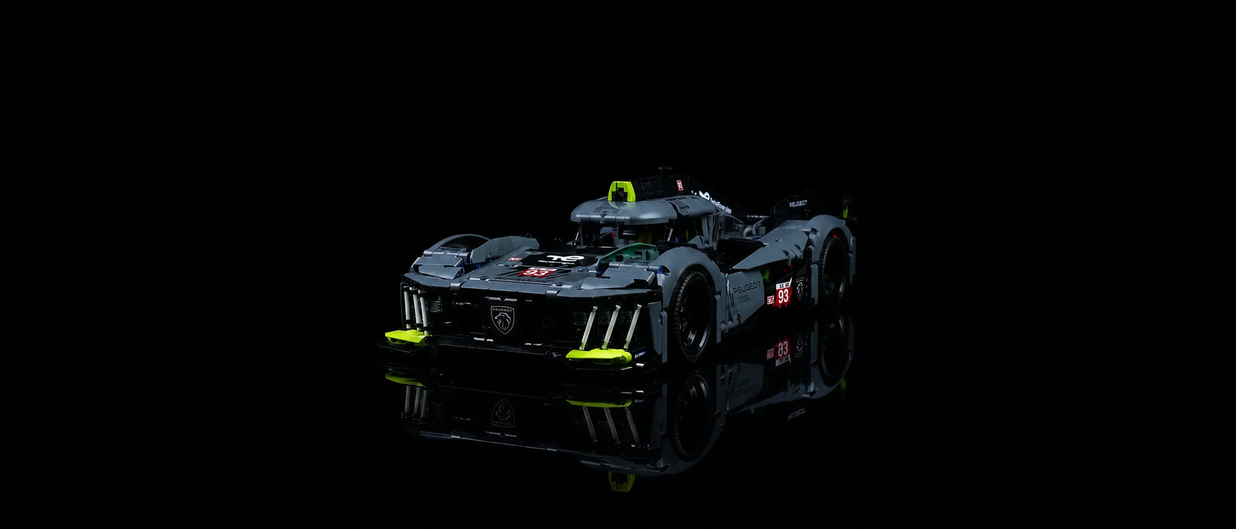 Kit LED pour LEGO® PEUGEOT 9X8 24H Le Mans Hybrid Hypercar #42156 — standard build, without the LED light kit