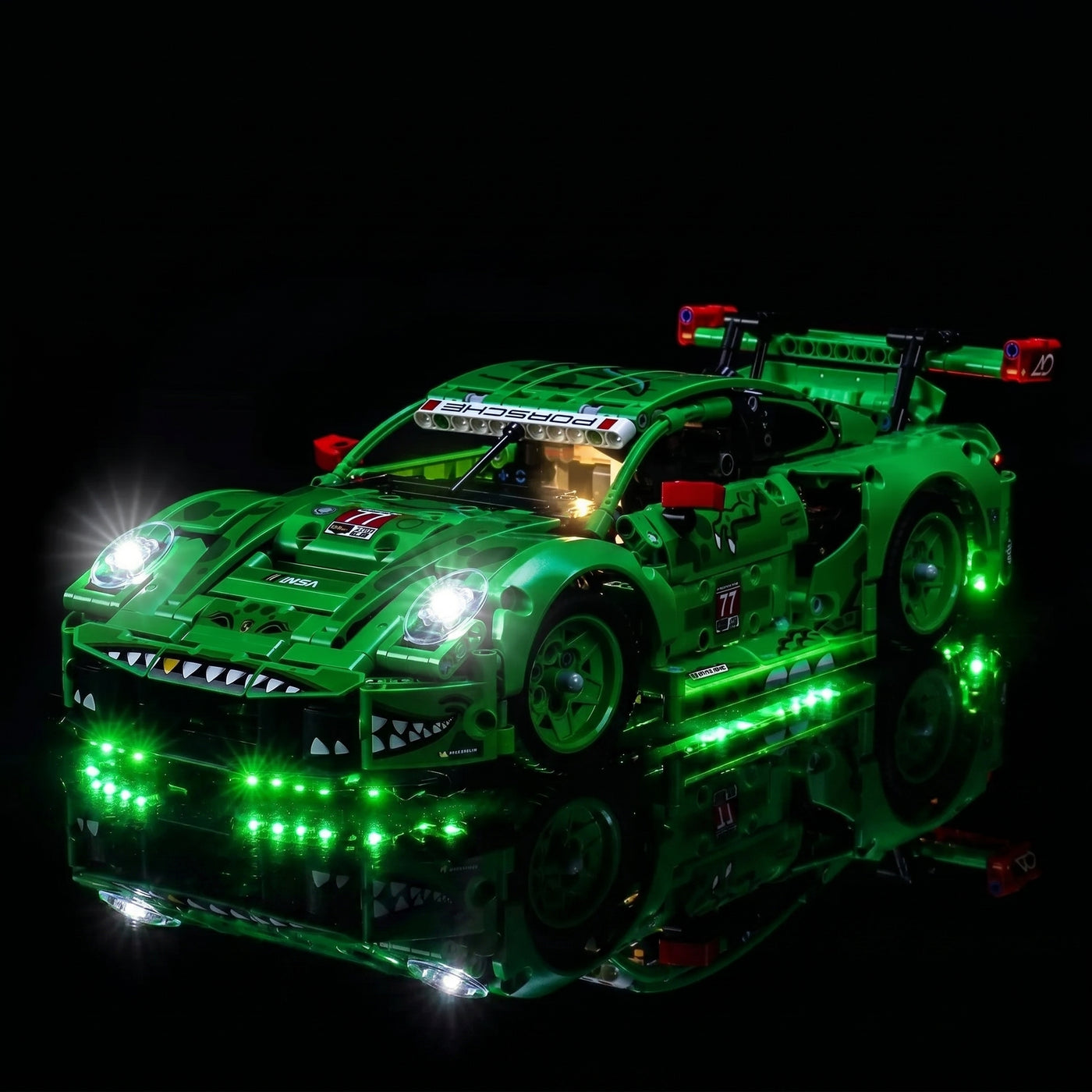 LED light kit for LEGO® Technic Porsche 911 GT3 R REXY AO Racing Car #42224 | Bright My Bricks