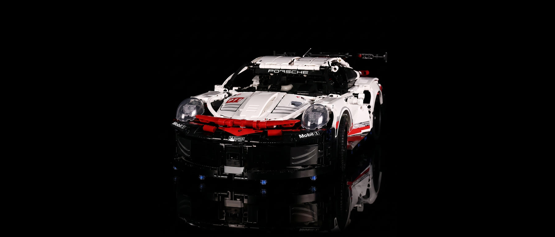 Kit LED pour LEGO® Porsche 911 RSR #42096 — standard build, without the LED light kit