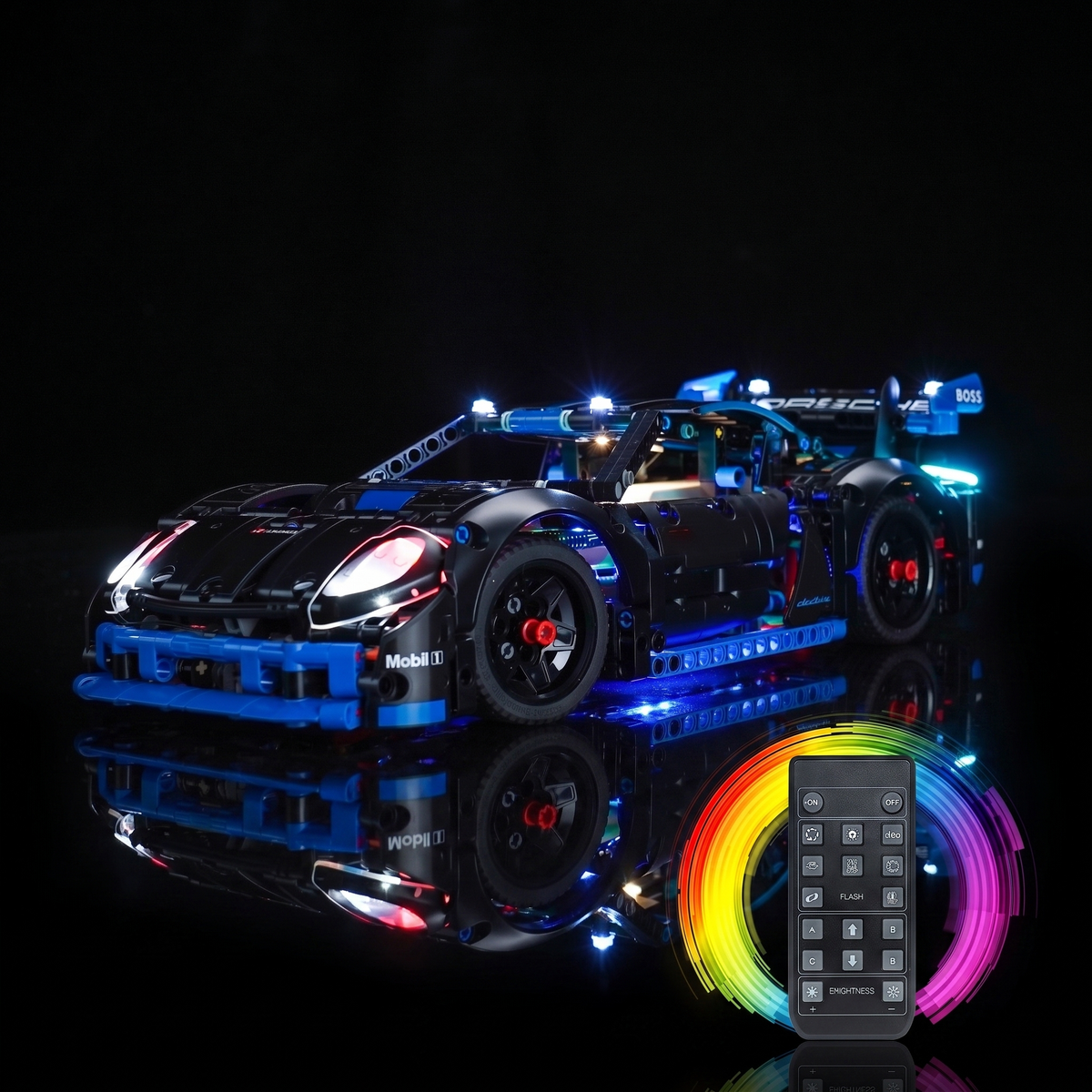 Light_Kit_for_LEGO_Technic_Porsche_GT4_e-Performance_Race_Car_42176_Bright_My_Bricks_2