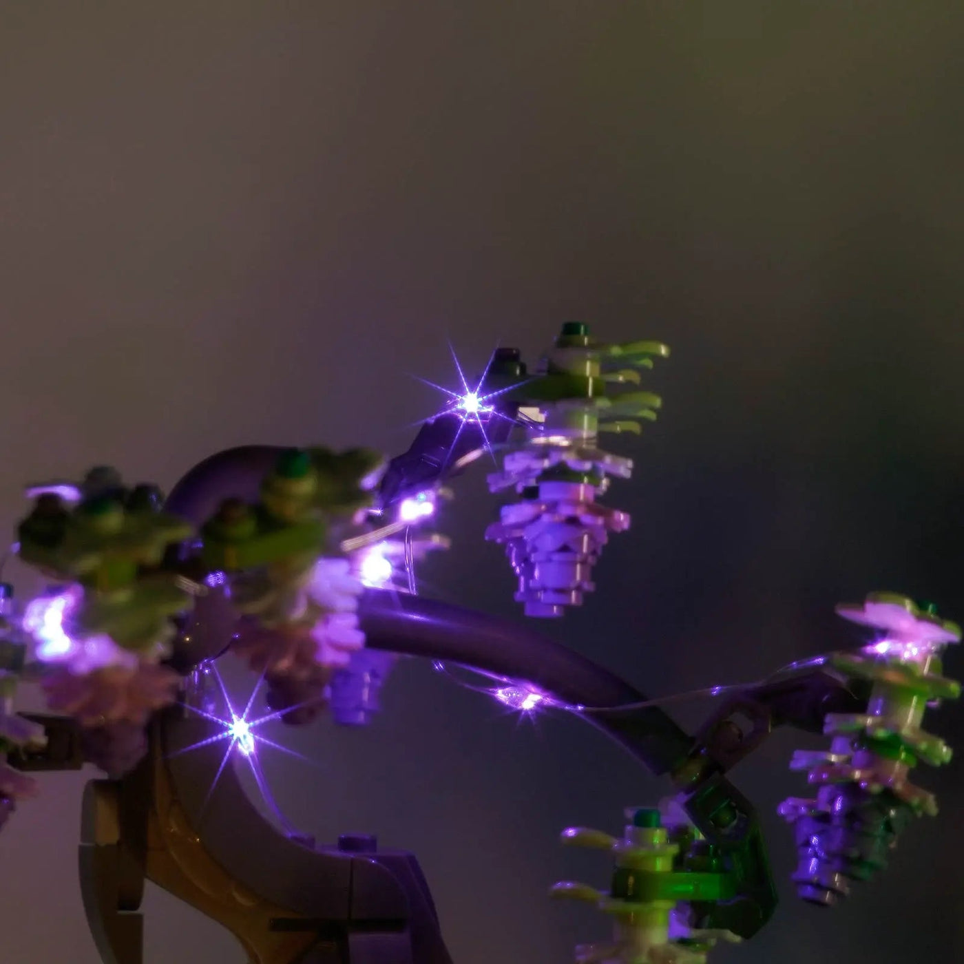LED strips and bricks detail: Bright My Bricks LED lights for LEGO® The Botanical Collection Mini Bonsai Trees #10373