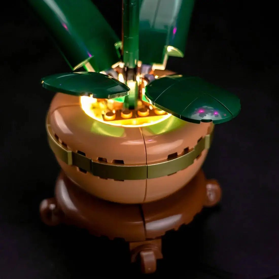 premium LED light kit for LEGO® The Botanical Collection Mini Orchid #10343, night-mode display glow