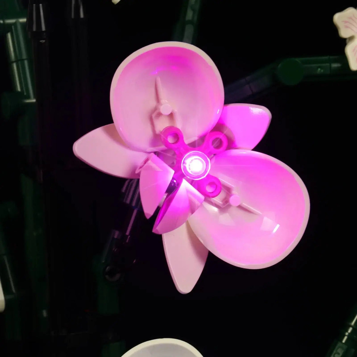 LEGO® The Botanical Collection Orchid #10311 — LED kit powered on (LED light kit)