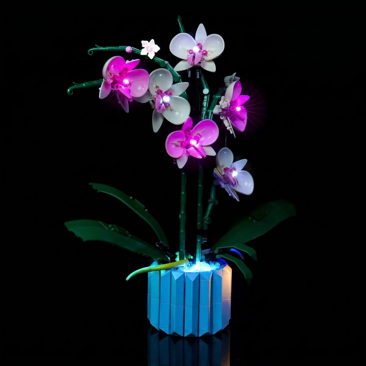 LED lights for LEGO® The Botanical Collection Orchid #10311, lighting effect on the build