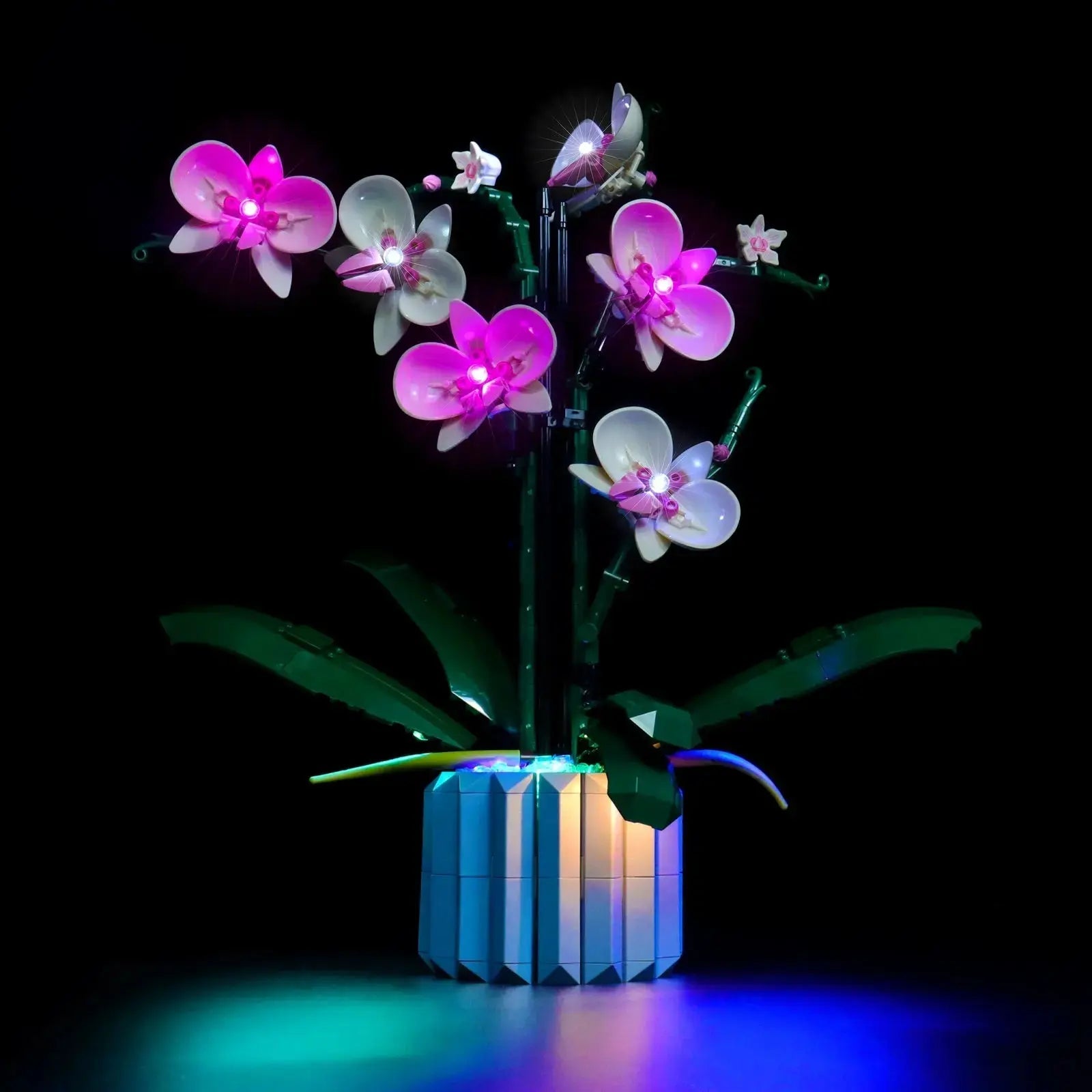 LED lights bring LEGO The Botanical Collection Orchid #10311 to life