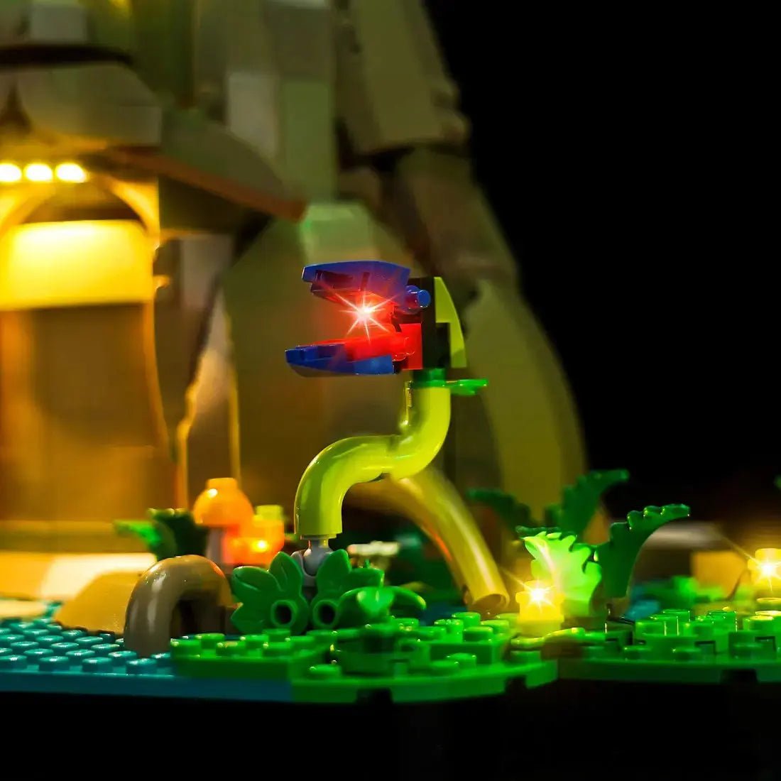 night-mode display glow: Bright My Bricks RGB LED light kit for LEGO® The Legend of Zelda Great Deku Tree #77092